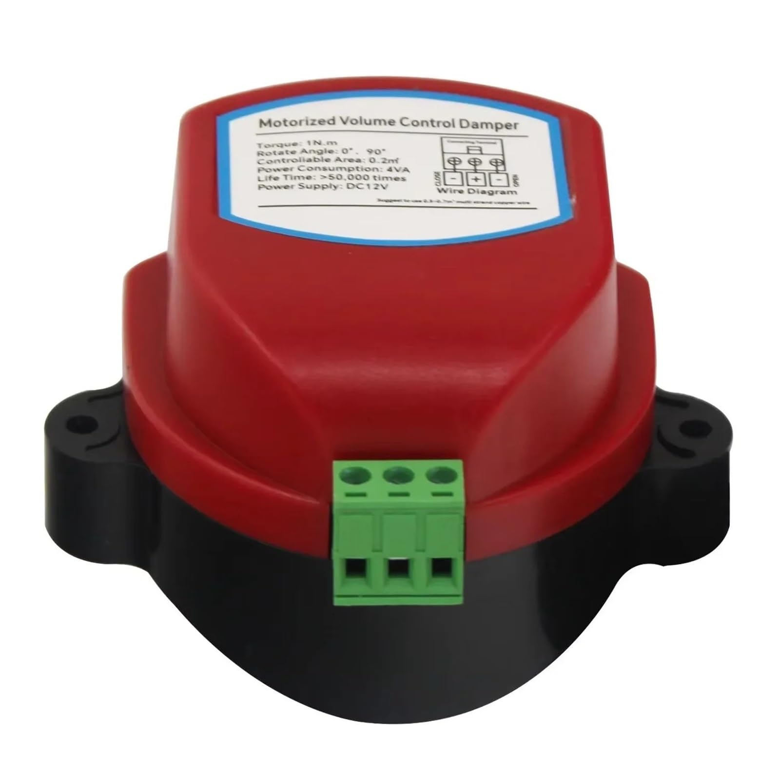 actionneur de valve de registre d'air Vanne d'amortisseur de conduit d'air électrique, HVAC motorisé, interrupteur d'actionneur AC220V DC12/24V(AC220V,Adaptation159-200MM)