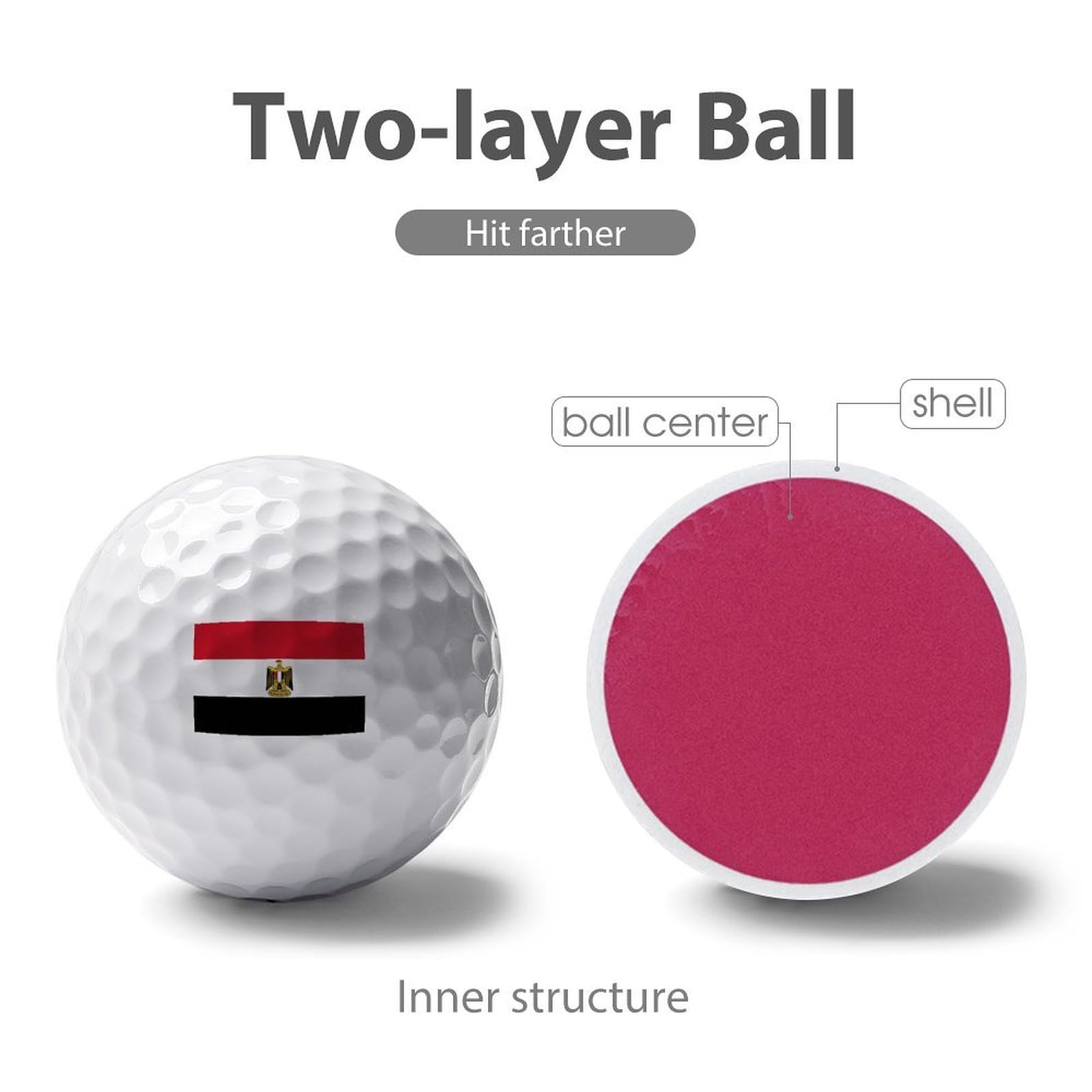 Pelotas De Golf Personalizadas E Impresas Divertidos Accesorios De Golfistas con La Bandera De Egipto Regalo Original para Amantes del Golfistas Papá Y Esposo