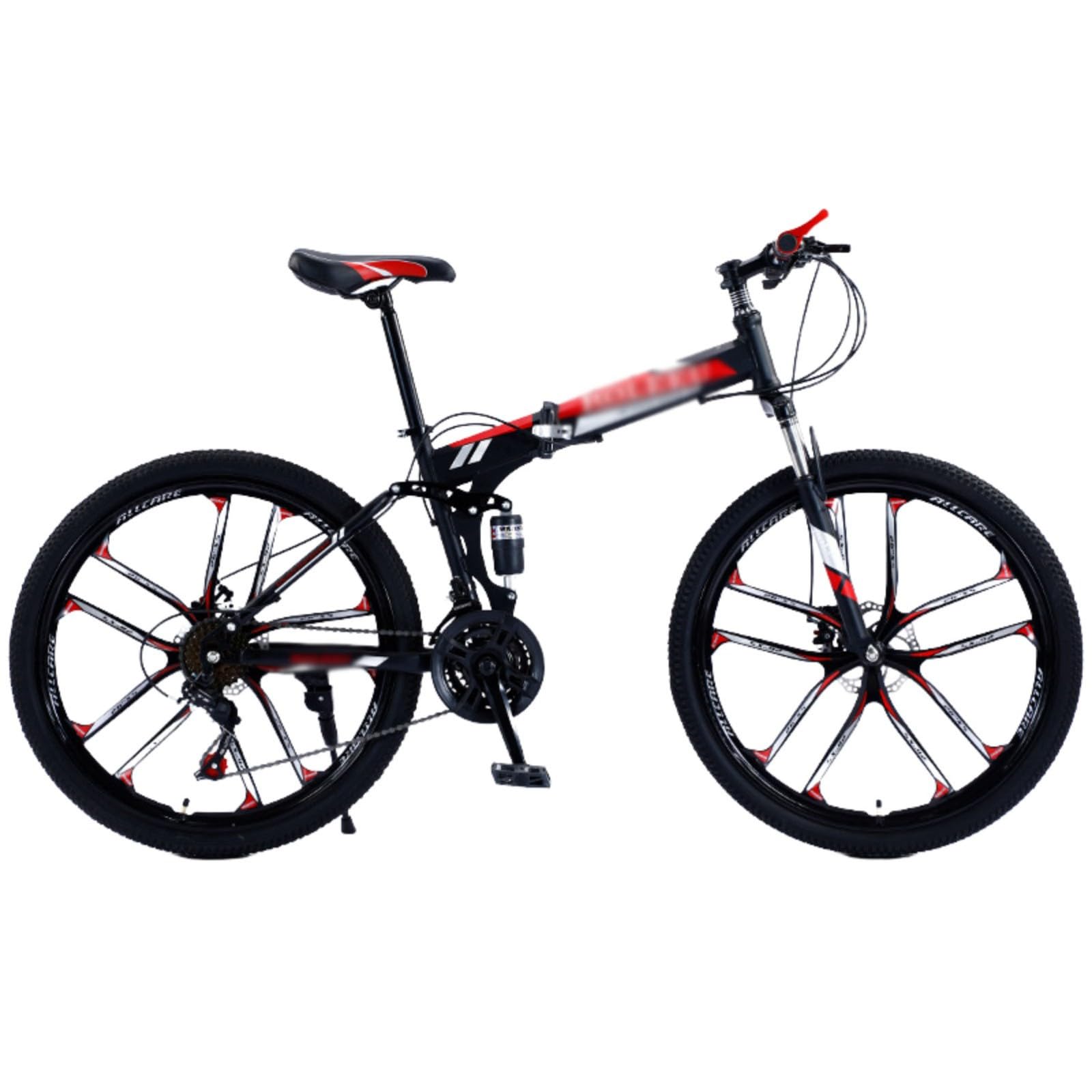 Bicicleta de montaña de 24 y 26 Pulgadas para Hombre y Mujer, 21 velocidades, Cuadro de Acero de Alto Carbono, Rueda de Diez radios, MTB Deportiva con Frenos de Disco Dobles.