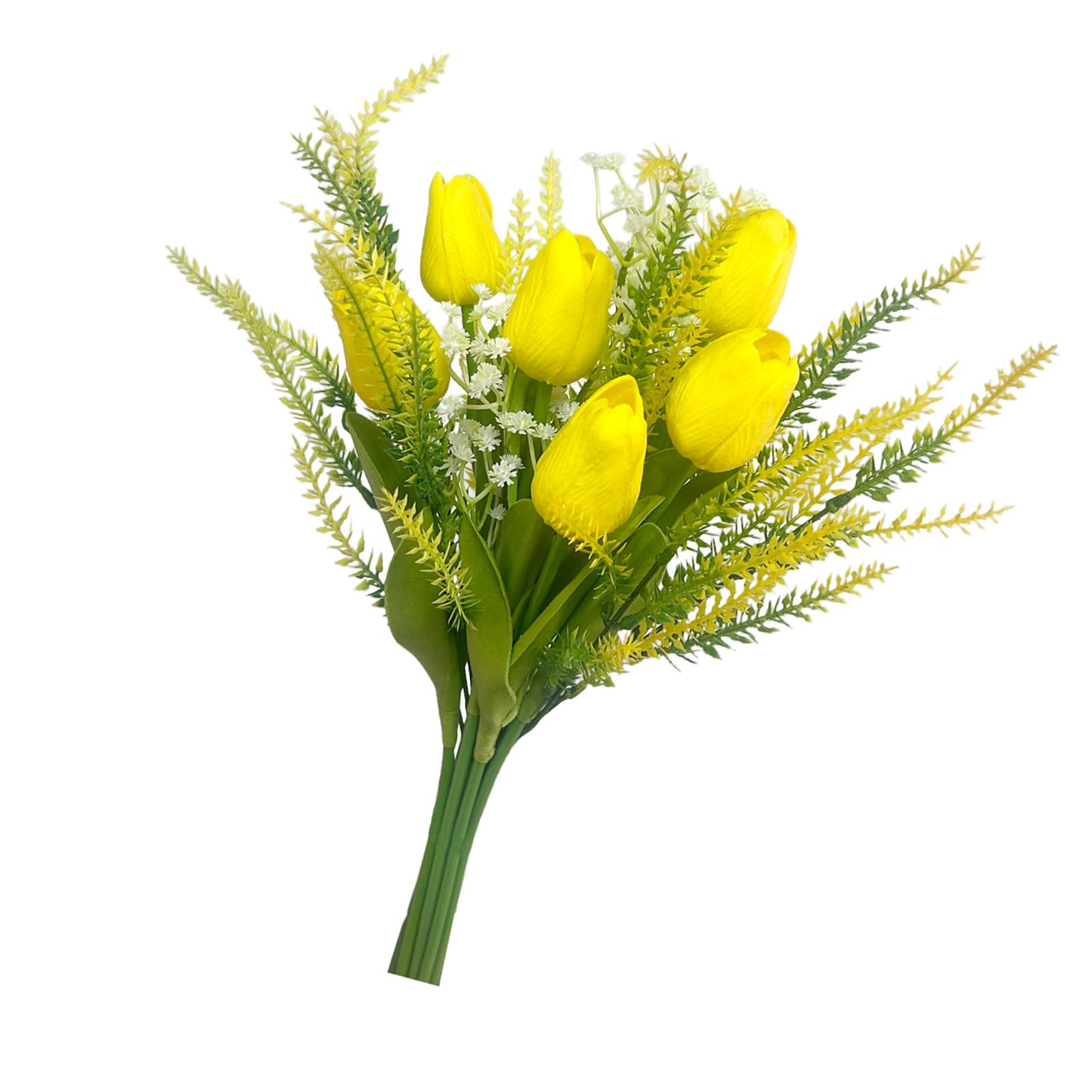 Limtula Color Artificial Flower Bouquet Lavender Tulips Mixed 13Inch Silk Floral Decoration for Table Centerpieces Artificial Flower Bouquet