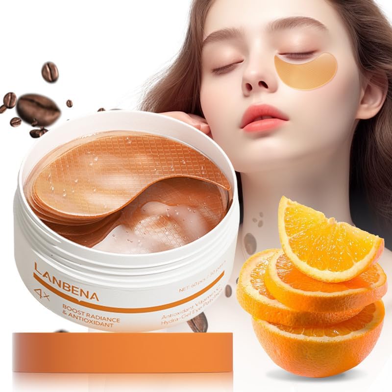 LANBENA Vitamin C Under Eye Patches60 PcsCooling Eye