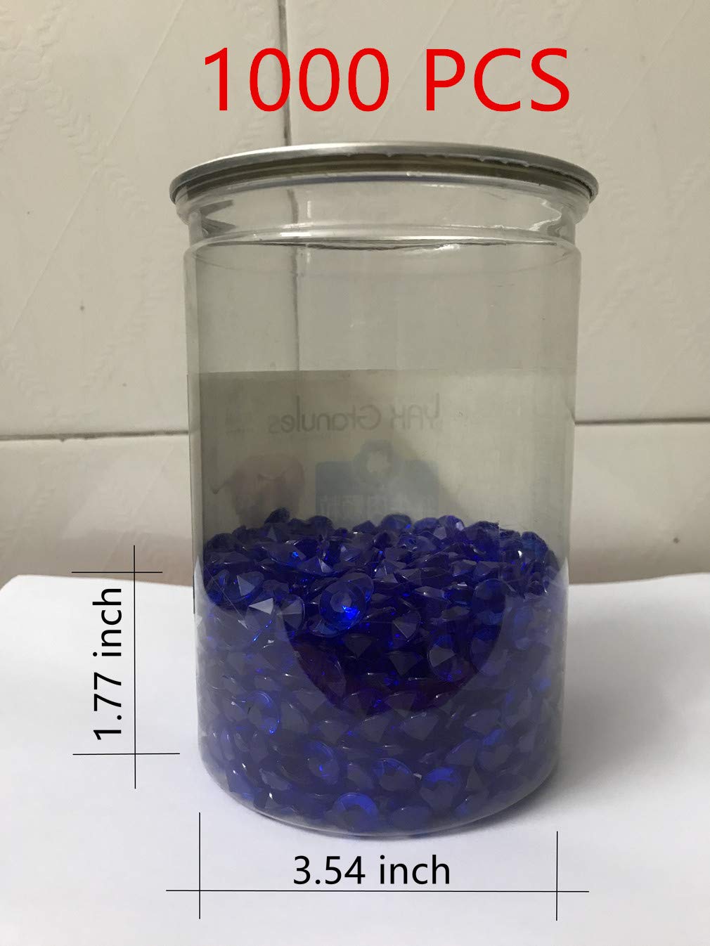 1000pcs 10mm Acrylic Diamond Gems - Emerald Green Table Confetti & Vase Fillers