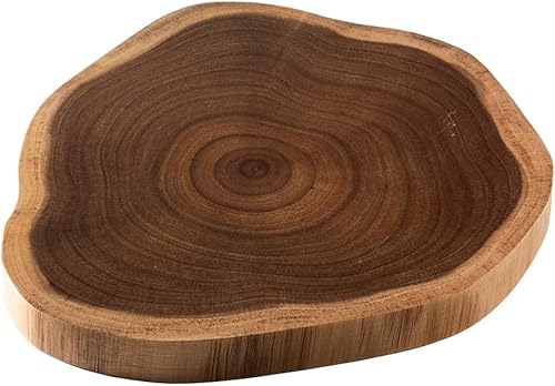 Tabla de cortar de madera Tocón de árbol natural Forma irregular Tabla de cortar Cocina Placa de postre Acacia Madera Fotografía Accesorios