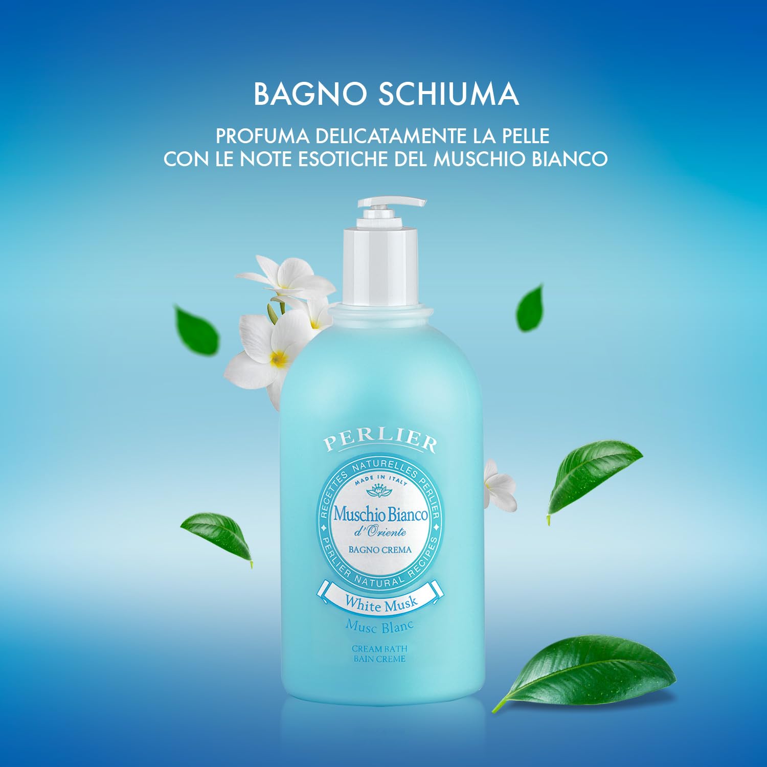 Perlier Bagno Schiuma Muschio Bianco - 3000 ml con dosatore (Confezione da 2)