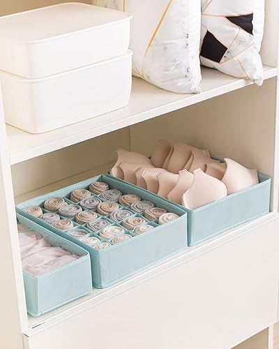 Miniatura 7 de Xicennego Juego de caja de almacenamiento de ropa interior, divisor de cajones, ropa interior, sujetador, calcetines, caja de almacenamiento de