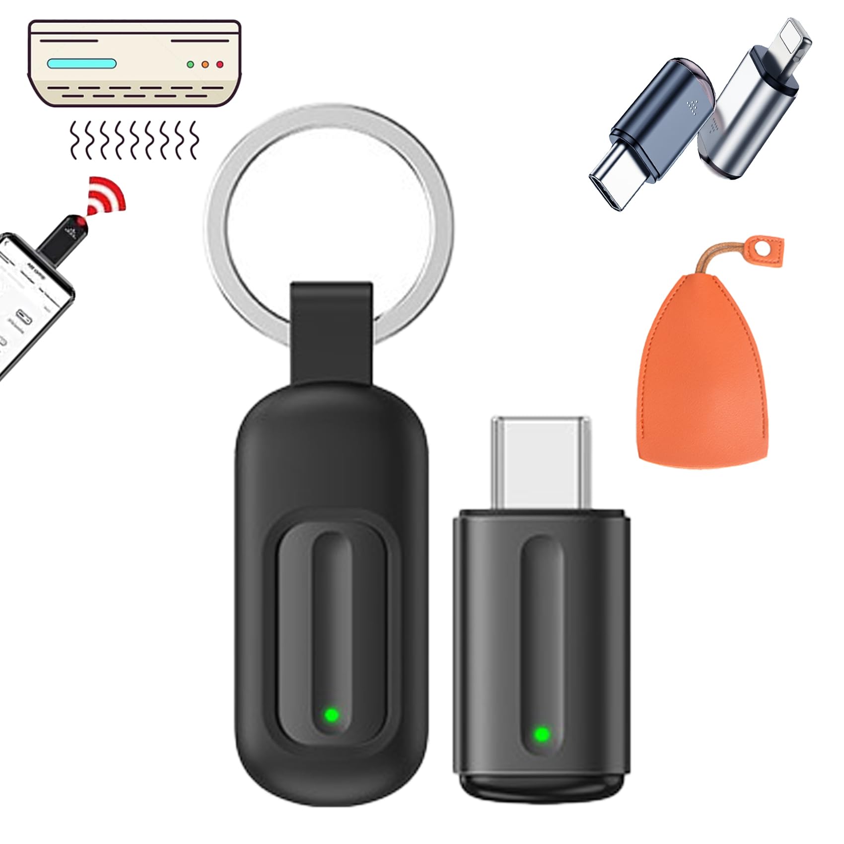 Cyberplex Hacking Device, Cyberplex, Iflipper, Microlord Mini Hacking Device, Universal Remote Smartphone Ir Controller Adapter (for iPhone15 USB-C-Black)