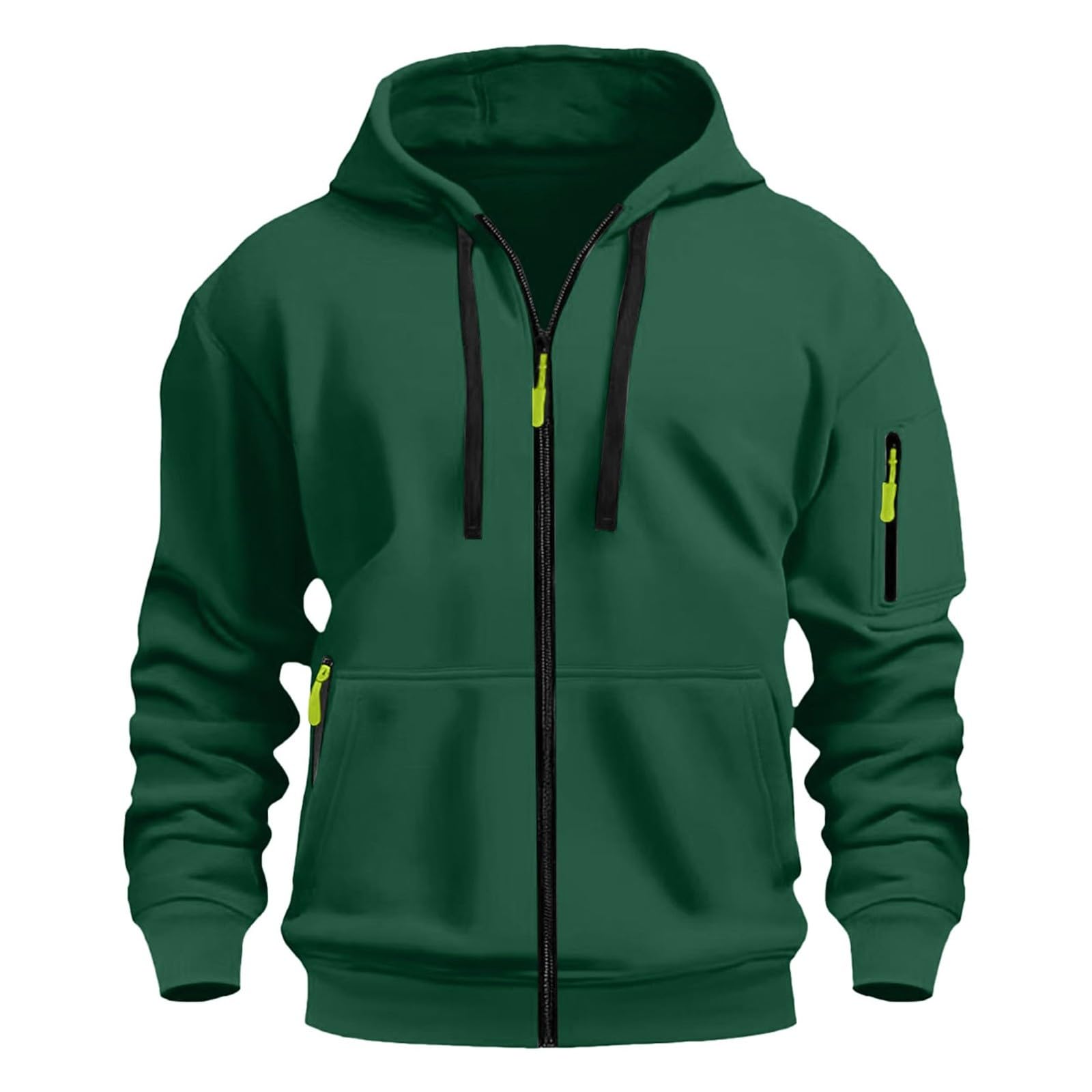 Hoodies - Sudadera con capucha para hombre con cremallera
