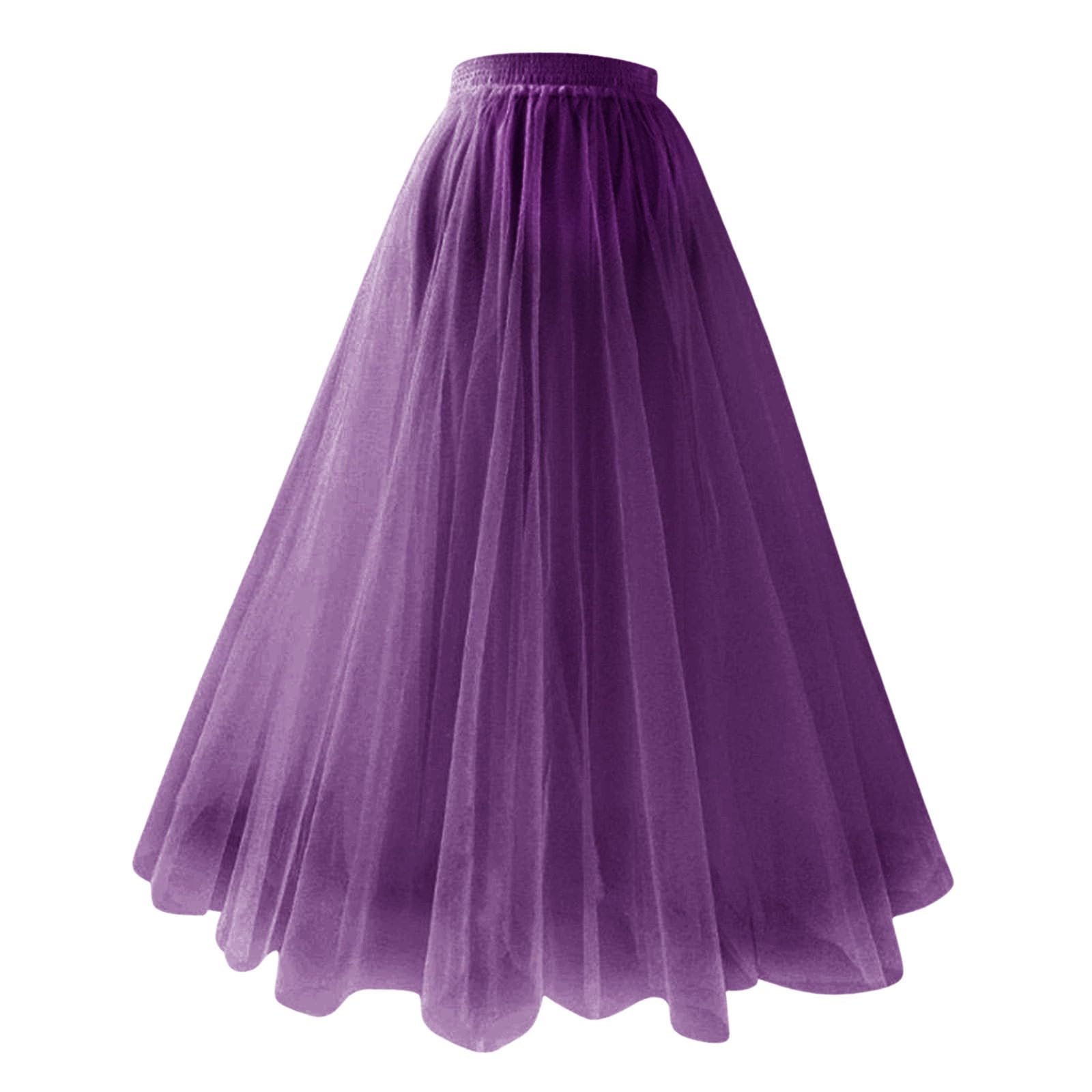Costume de carnaval pour femme - Jupe en tulle - Taille haute - Jupe plissée - Longue jupe en maille - Jupe à paillettes - Rockabilly - Jupon doré - Jupe tutu - Costume de carnaval