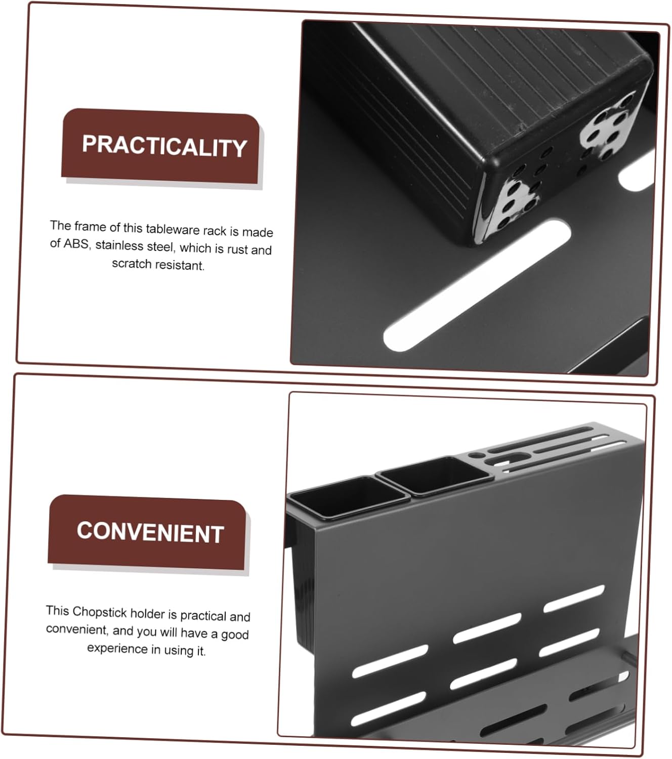 Luxshiny Wall Mounted Kitchen Knife Holder and Utensil Organizer Multi-functional Cutting Board Rack Drain for Spoons Forks and Chopsticks Space-saving Design for Modern Kitchens