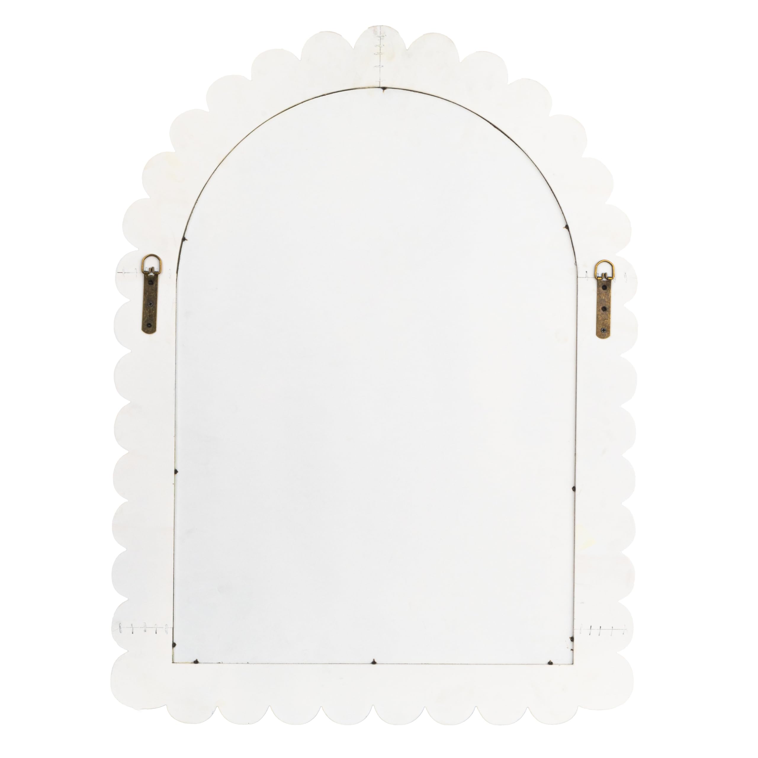 Bahari Espejo De Pared Con Marco De Madera Maciza De Mango