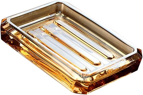 Miniatura 1 de Zerodeko Caja de jabón transparente Bandeja cuadrada para servir Soporte de tira de decoración de bañera Soporte de jabón de barra Caja de jabón
