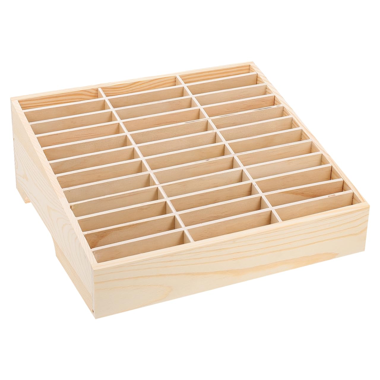 Operitacx 36-Grid Wooden Mobile Phone Storage Box Multi-Compartment Organizer for Classroom Meeting Room Office Desk Use — image 1