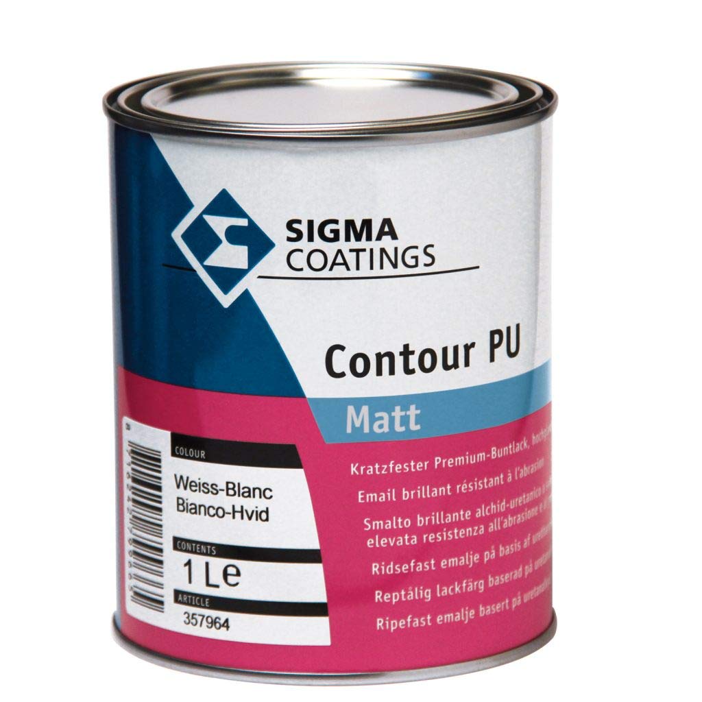 Sigma Smalto Contour PU Matt 1 LT Bianco Alchidico-Poliuretanico Monocomponente per Esterni
