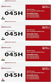 045H 045 CRG-045 4-Color Pack High Yield Toner Cartridge Set Compatible for Canon 045 045H Toner Cartridge for Color imageCLASS MF634Cdw MF632Cdw LBP612Cdw Laser Printer Black Cyan Yellow Magenta