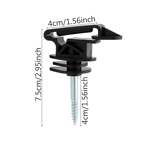 Miniatura 4 de 25 piezas de cinta eléctrica para cerca, aisladores de postes de madera, aisladores de cinta de polietileno y 1 herramienta de enchufe aislante