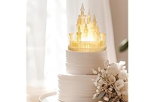 Castle Cake Topper Figurine Night Light for Wedding and Birthday Party Decoration