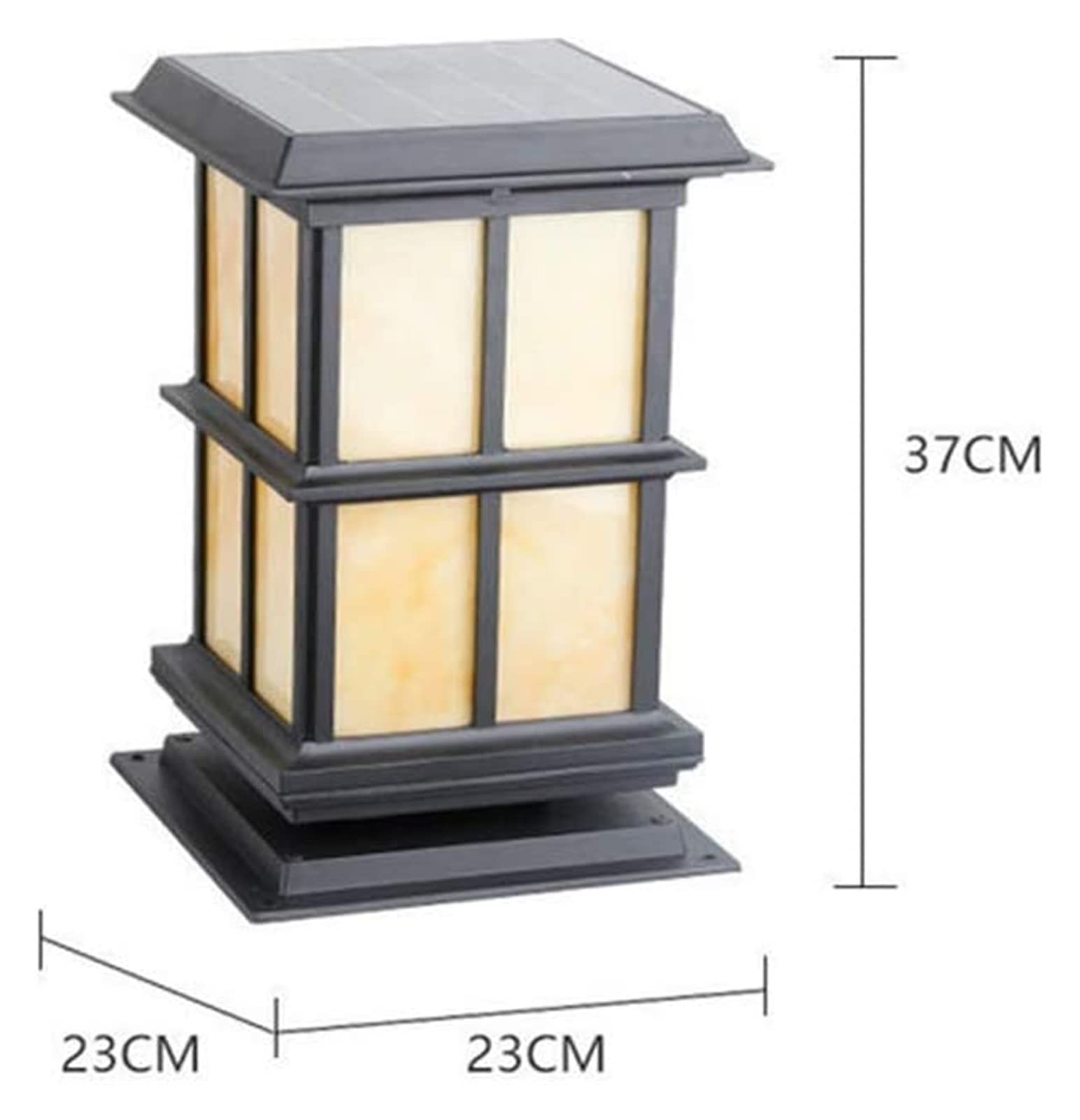 Lampada da cortile Luce pressofusa Lampada da palo americana semplice Lampada da giardino a LED Solar Gatepost Luci da giardino Lampada da giardino impermeabile Villa Wall Home Door Path Light Street