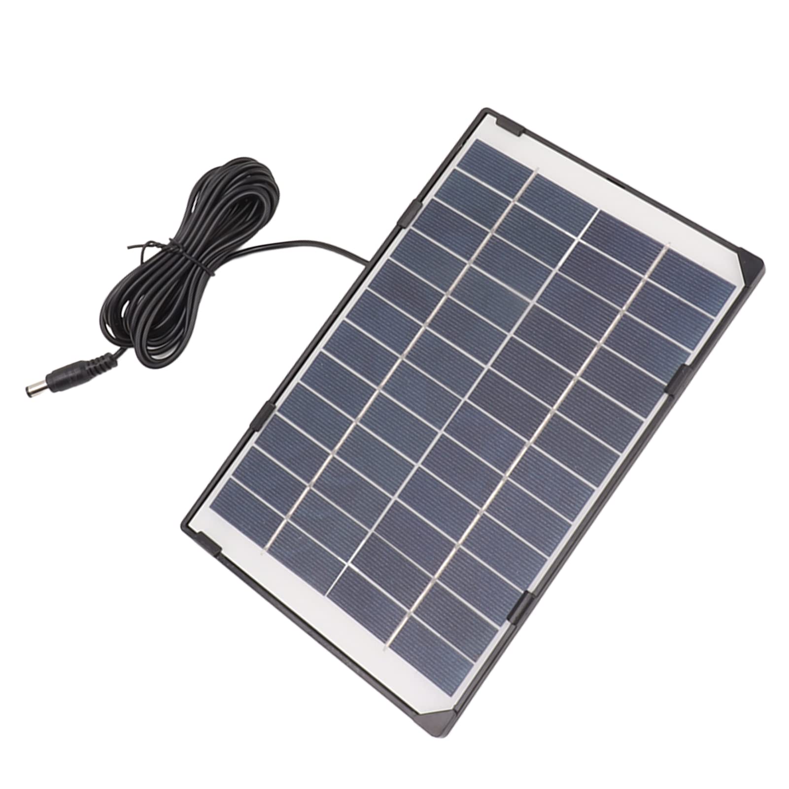 Fdit Pannello Solare 6W 12V per Telecamera Esterna, Impermeabile IP65 Leggero 205g con Supporto Regolabile
