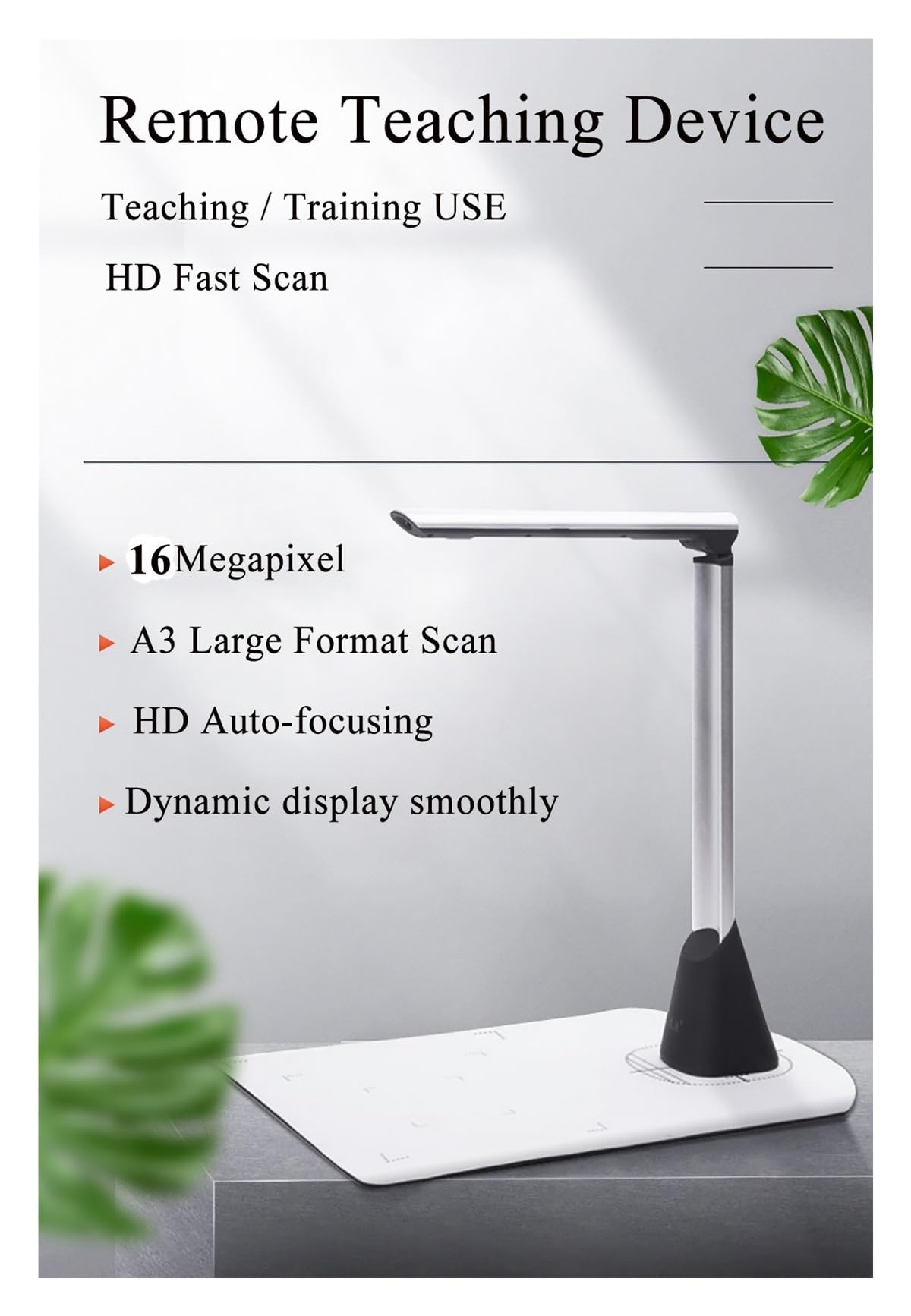 Skaner dokumentów Aparat do nauczania ze skanerami fotograficznymi w formacie 16 MP HD A3 do laptopa Przenośne szkolenie online z OCR
