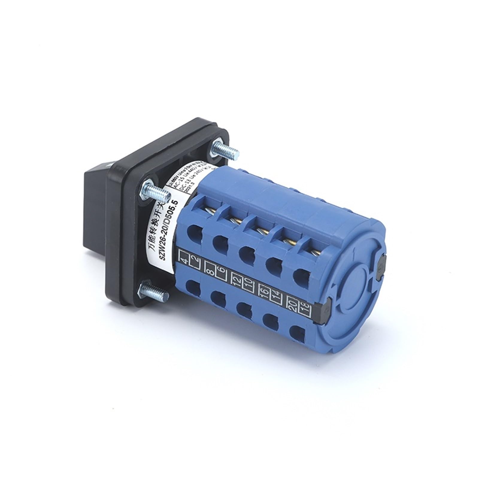 SZW26/LW26-20 - Interruptor giratorio de cambio de leva de selección de control de 5 polos, 20 A, 660 V, 64 x 64 mm, 48 x 48 mm, 1 unidad (0-9.5 64 x 64 mm)