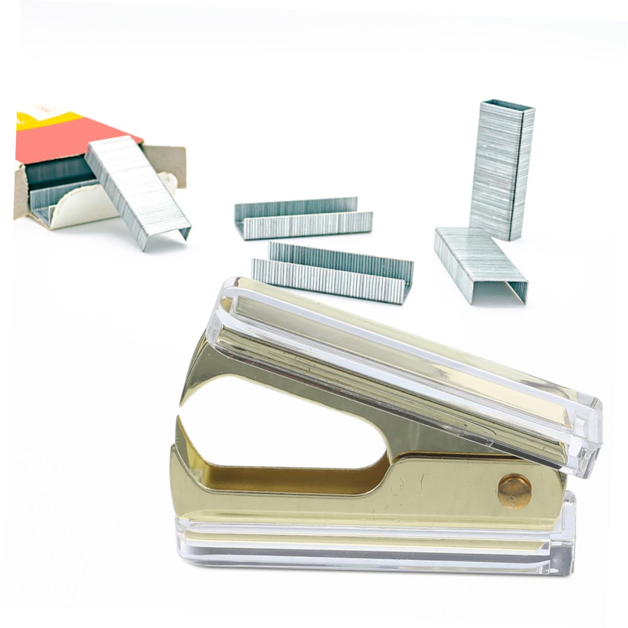 OSALADI 4 Set Levapunti Mini Attrezzo Dispositivi Di Rimozione Cucitrice Per Ufficio Pesante Strumenti Di Rimodellamento Di Base Per Ufficio Cucitrici Da Scrivania Metallo 2 Pezzi * 4