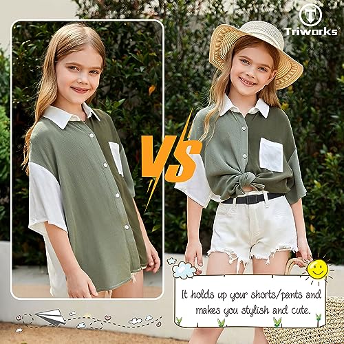 Kids Elastic Adjustable Belts for Girls Easy Buckle Flat Buckle Stretchy Belt for Kids Boys Girls4