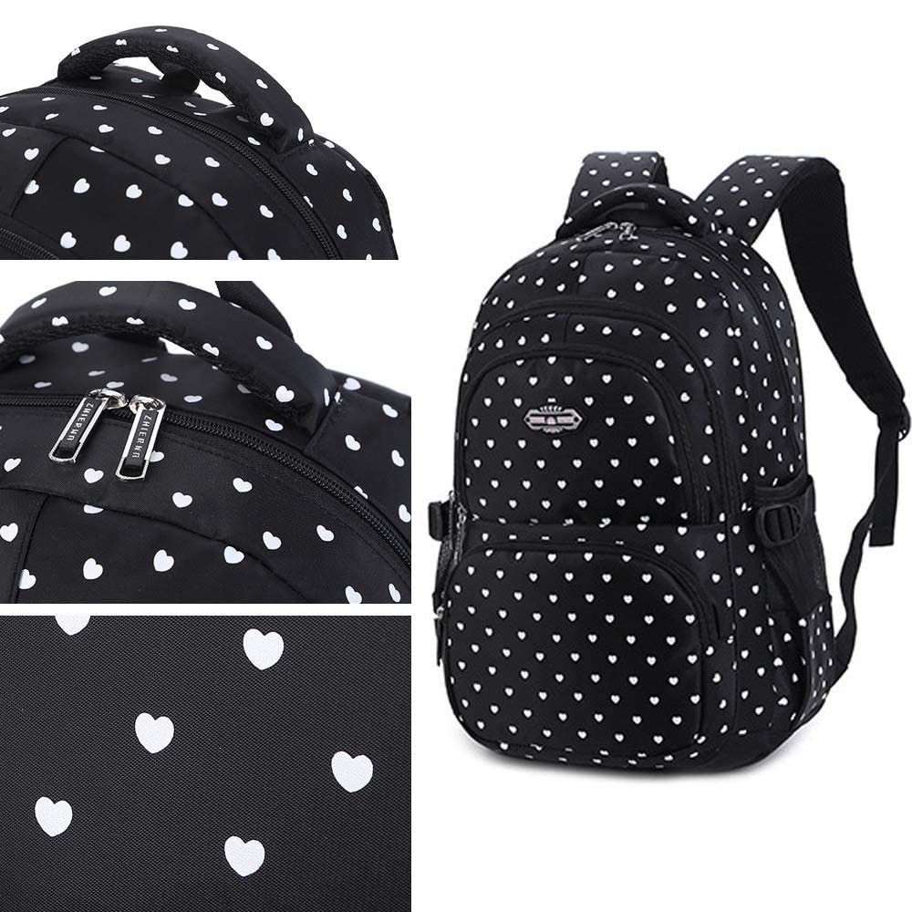 mochila, Mochila ligera for mujer, mochila escolar(Black)