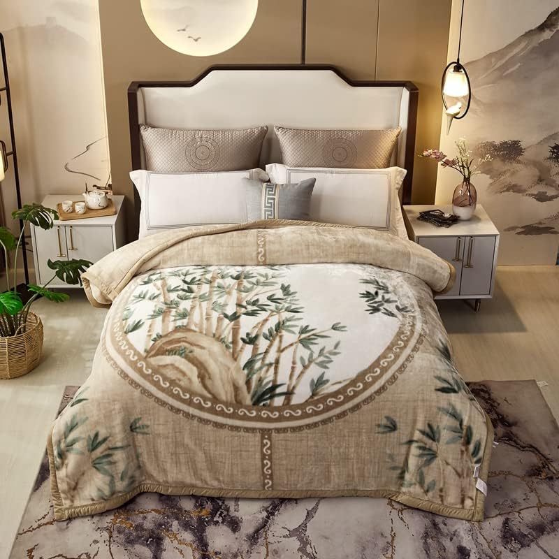 Miniatura 7 de LGYKUMEG Manta de forro polar, manta coreana de doble capa gruesa, manta de forro polar ultra suave, tamaño Queen, 9 libras - 2 capas reversible