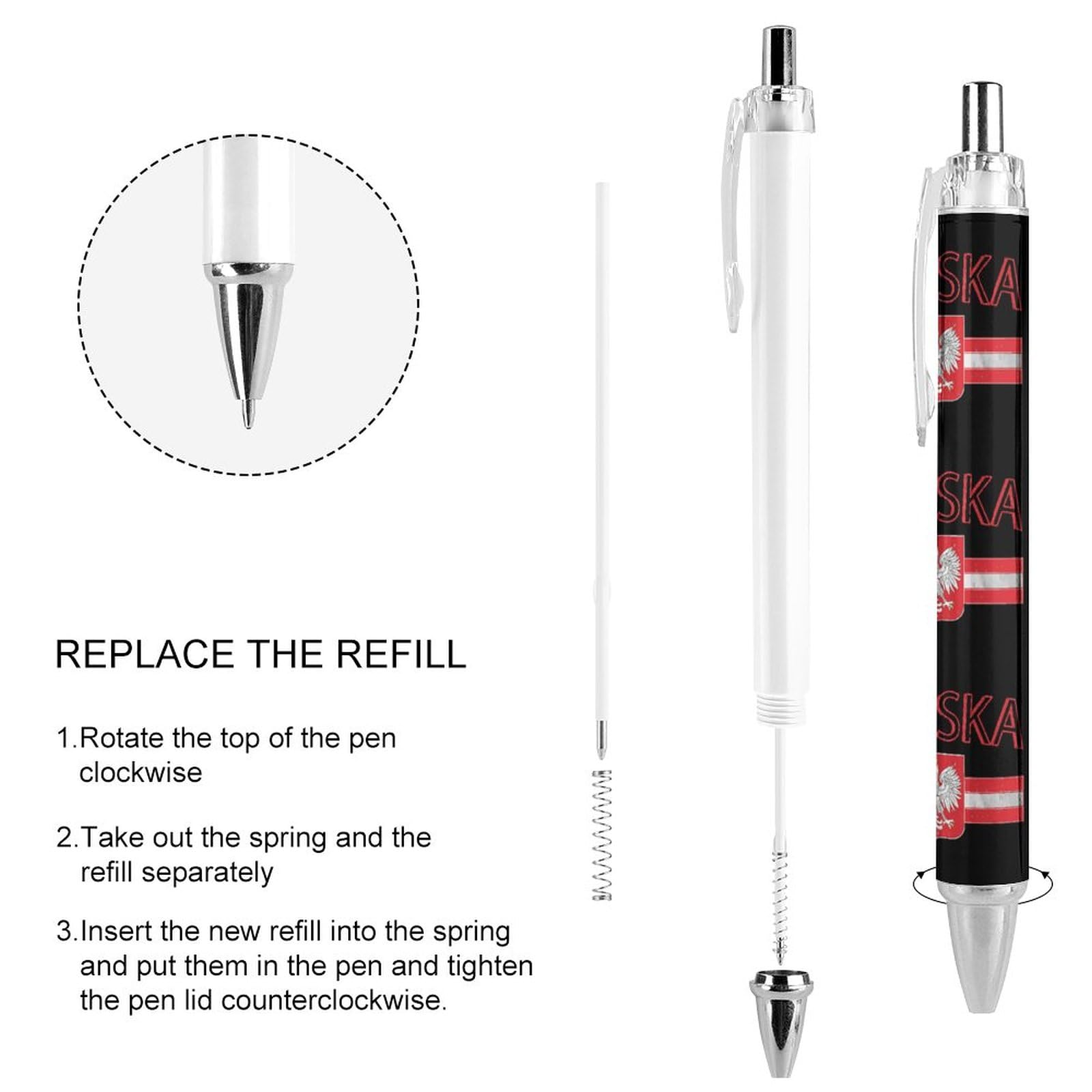 Stylo à Bille Rétractable Drapeau Du Pays De Galles - 0,5 Mm, Clip Métal - Cadeau Bureau, école, Unisexe