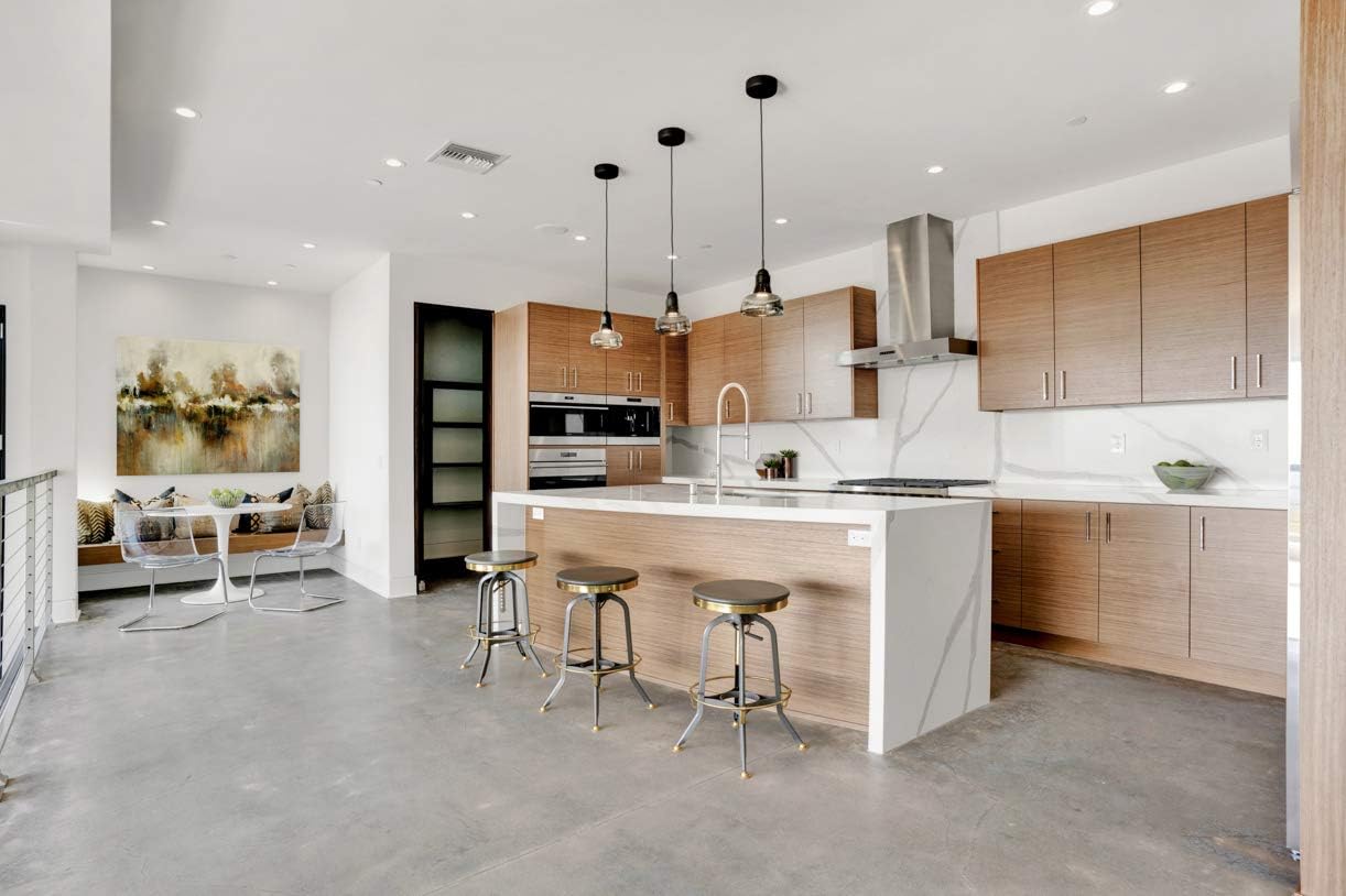 PROCURU [6-Pack] 6" Metal Recessed Can Light Trim Cover, Step Baffle with Ring, White (Trim Only, Bulb Not Included)