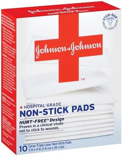 Johnson & Johnson Cruz Roja Triple Capa Grande 3 pulgadas X 4 pulgadas, 10 unidades (Paquete de 6)