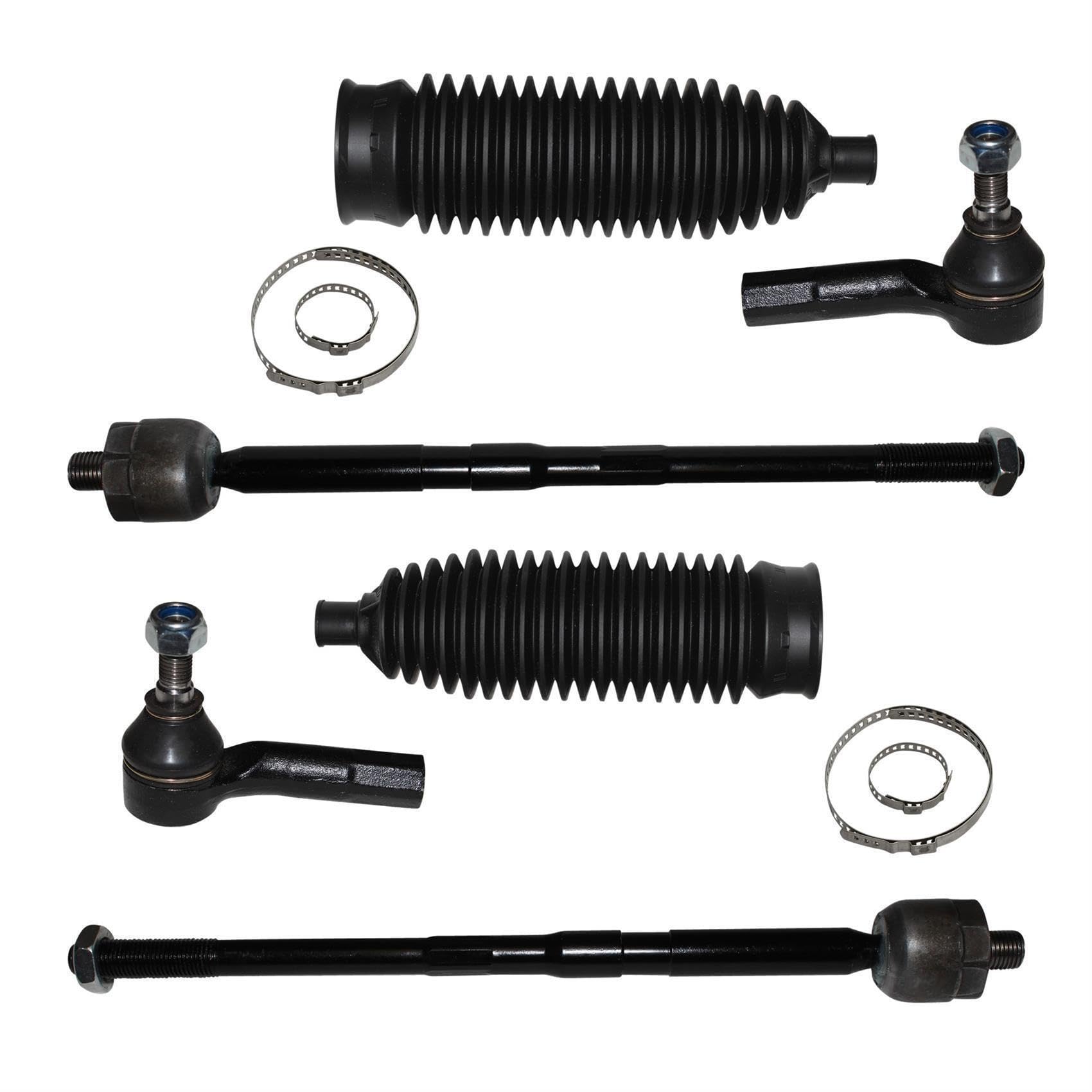 2x Spurstange 2x Lenkmanschette Vorderachse für Audi A1 für VW Fox Polo