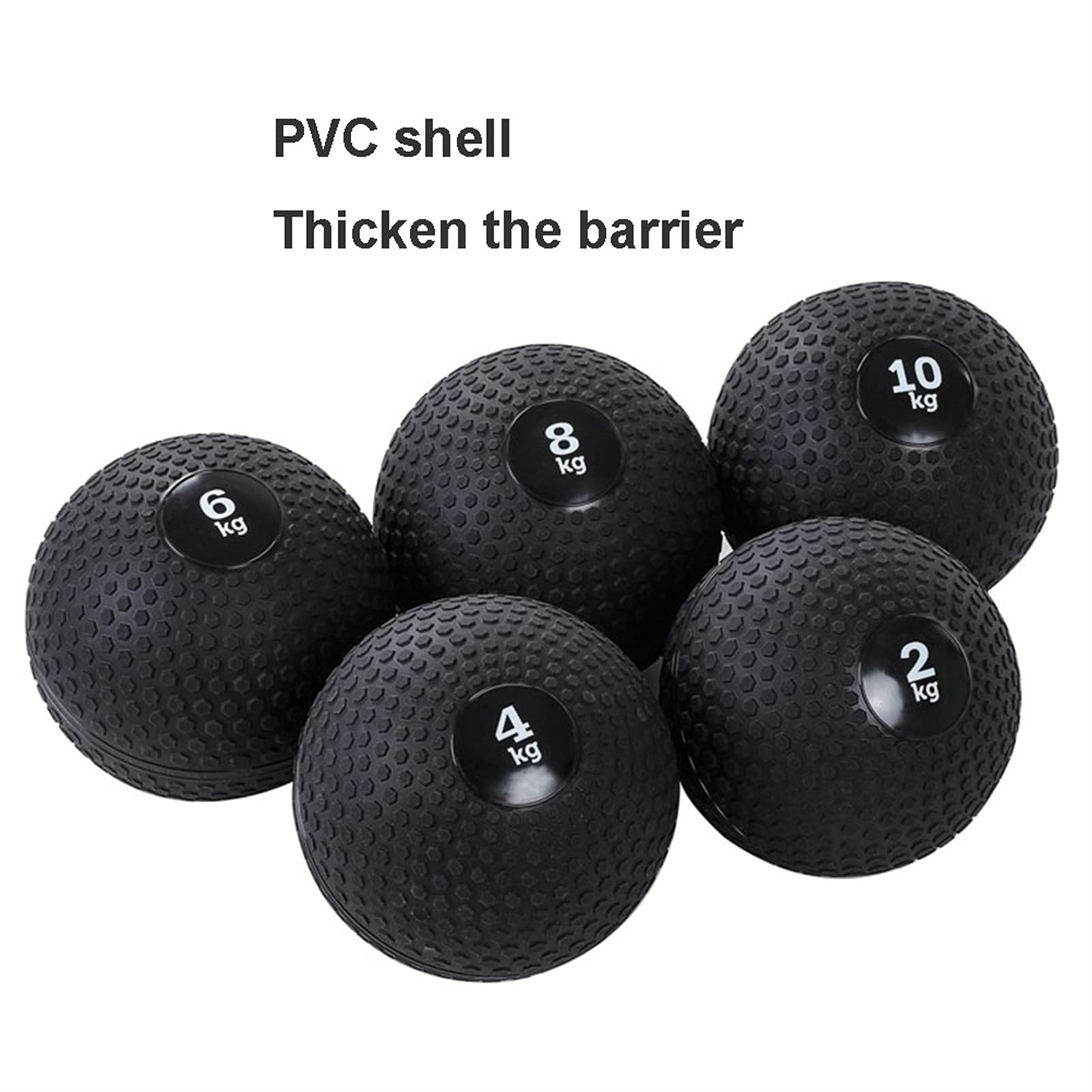 Palle mediche Palla Medica Slam Ball, Cross Training Core Training Gancio di Allenamento Balance Ball, Textured Black Low-Stretch Fitness Ball (Size : 10kg/22lb)