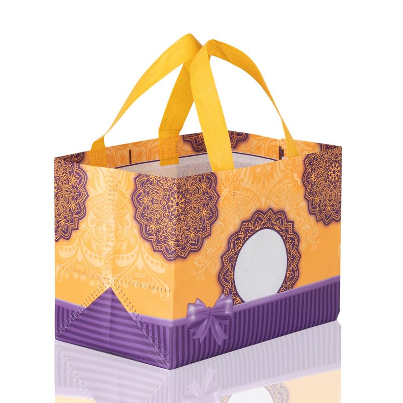Drapme Pack of 10 Pcs Half Kg Mithai Box Gift Bag, Matt Finish Non-Woven Laminated Fabric, Reusable & Eco-Friendly (Purple, 10x7.5x6) (B0CWPMZJD1) Amazon Price History, Amazon Price Tracker