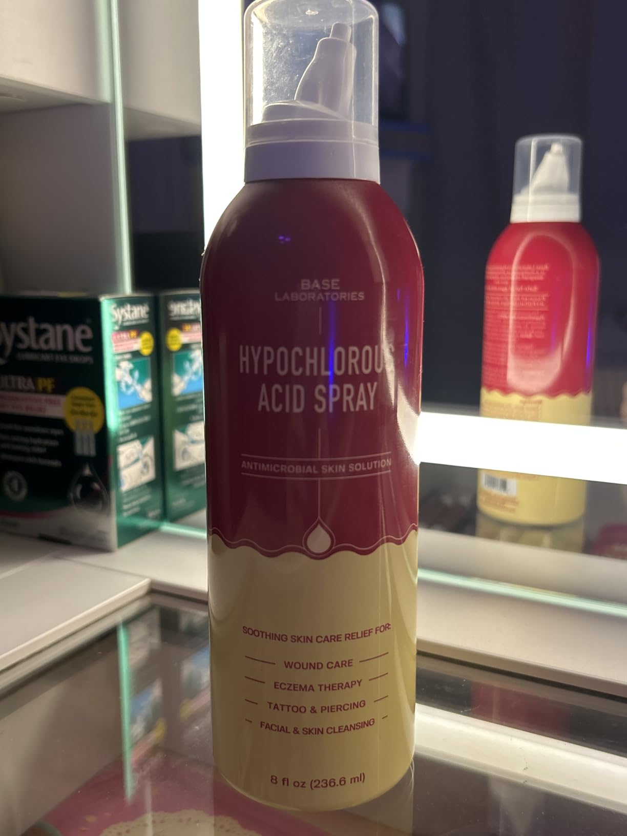 BASE LABORATORIES Hypochlorous Acid Spray for Face & Skin | 8 oz | Facial Daily Skin Repair Solution for Sensitive Skin, Redness, Irritations, Eczema, Acne. Hypochlrous HOCL Molecule Spray