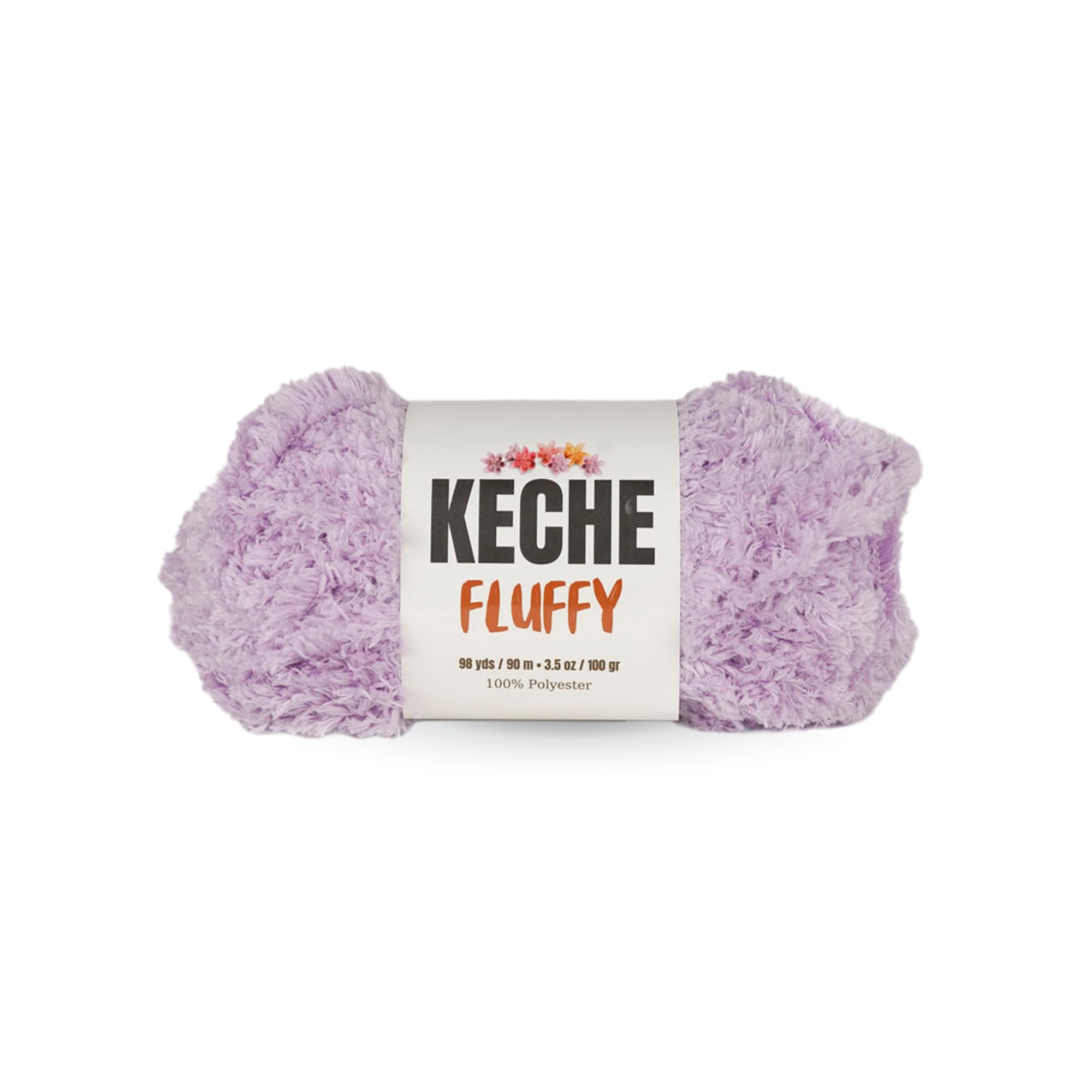 KECHE Fluffy Bulky Yarn – Super Soft Chunky Fuzzy Blanket Weight # 5 Yarn for Knitting Crocheting Crafting 3.5 oz (100 gr) 98 Yds (90 m) - Lilac