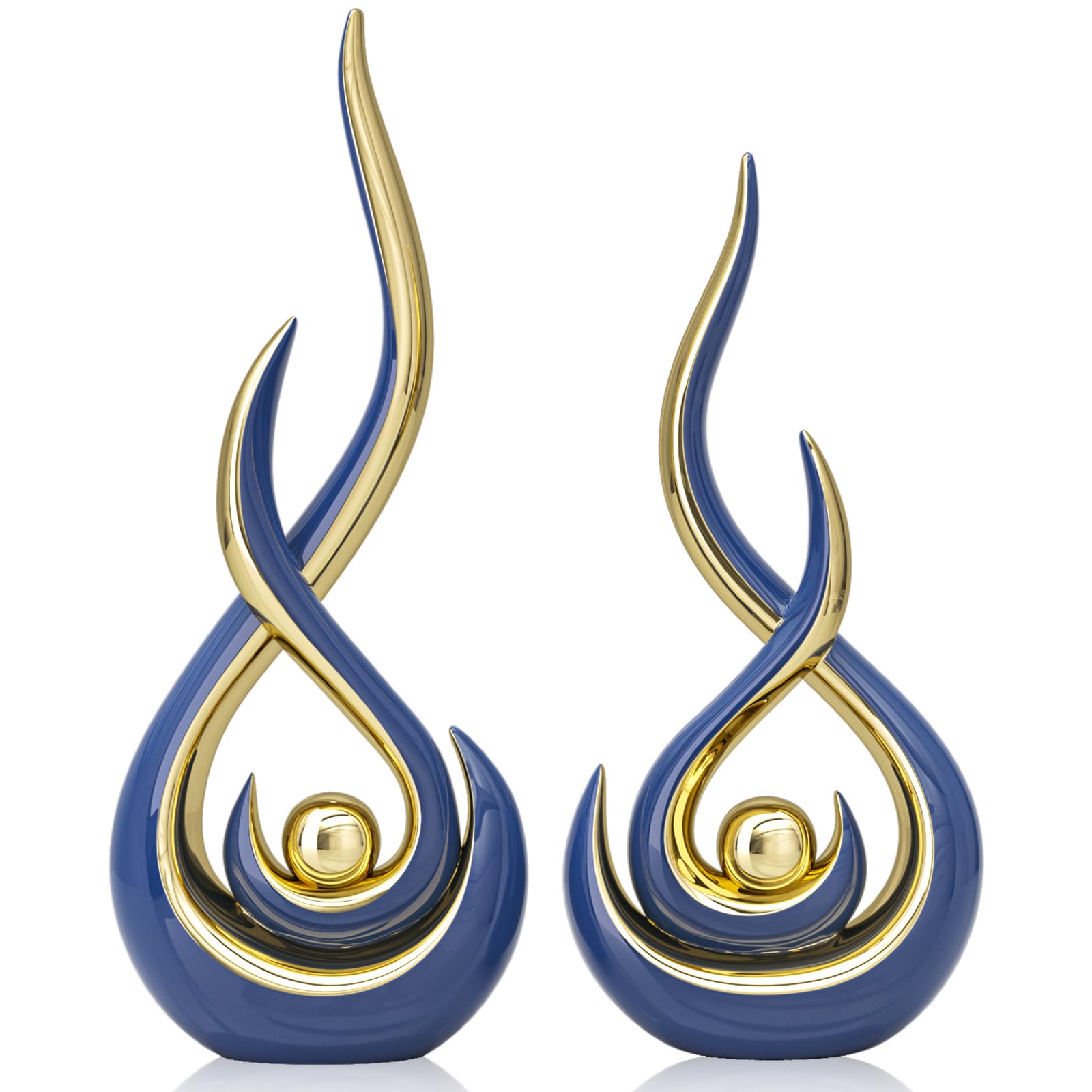 XMGZQ Arte astratta moderna decorazione per la casa, statue contemporanee per tavolino da caffè, decorazione per soggiorno, centrotavola per sala da pranzo, sculture in ceramica per supporto TV, pezzo