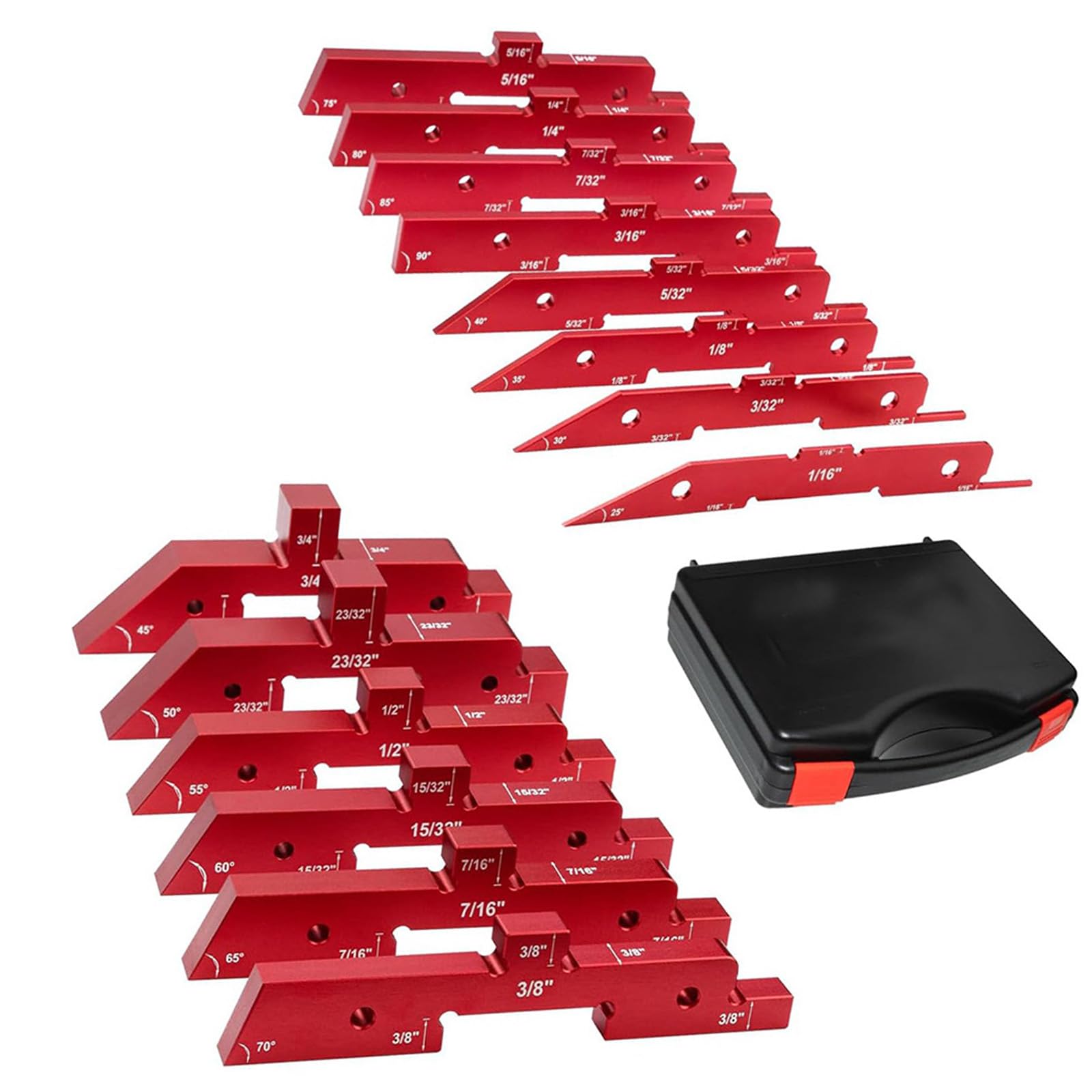 Msioytog 14Pcs Height Gauge Set Setup Blocks Aluminum Alloy High Precisions Woodworking Tool Router Accessory Woodworking Tool