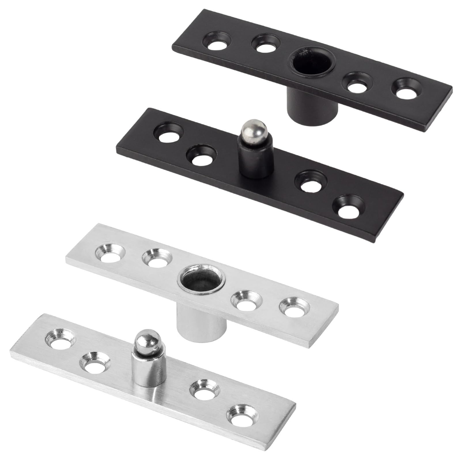 Stainless Steel Pivot Hinge Central and Offset-Axes Rotating Hinge 360 Degree Door Concealing 1Pcs(Stainless)