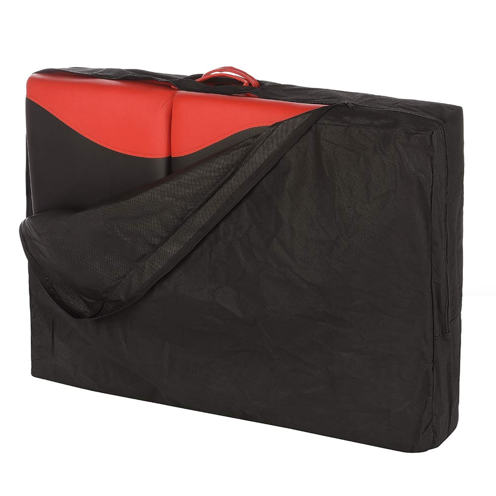 Melko Mobile Massageliege klappbar höhenverstellbar Therapieliege Massagetisch Massagebank Massagebett Schwarz/Orange