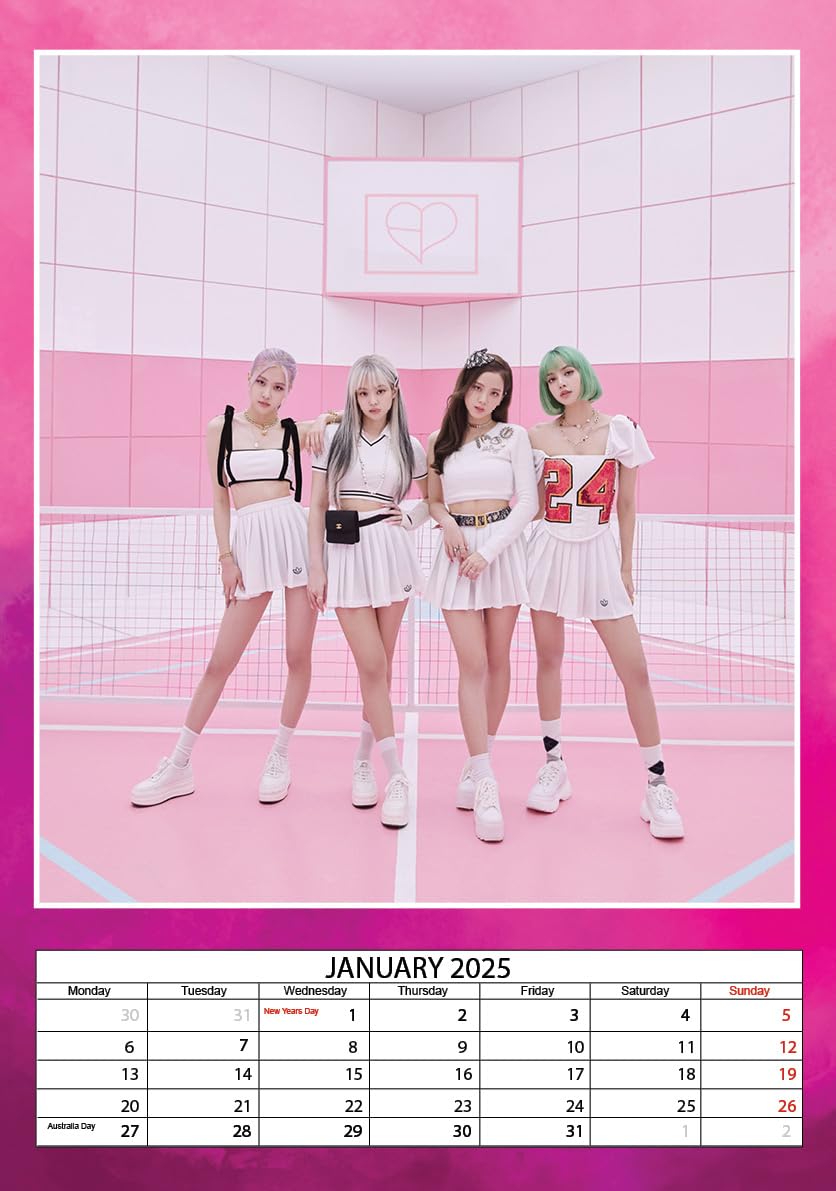 Calendrier 2025 BlackPink - Officiel Avec Photos Du Groupe K-Pop