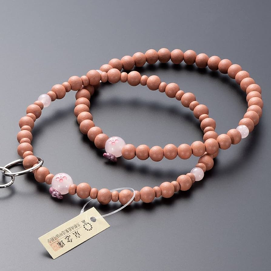 新品 お念珠 天然 ローズクオーツ 楽天市場】念珠 天然石 ローズクォーツ 女性用 片手念珠 葬儀