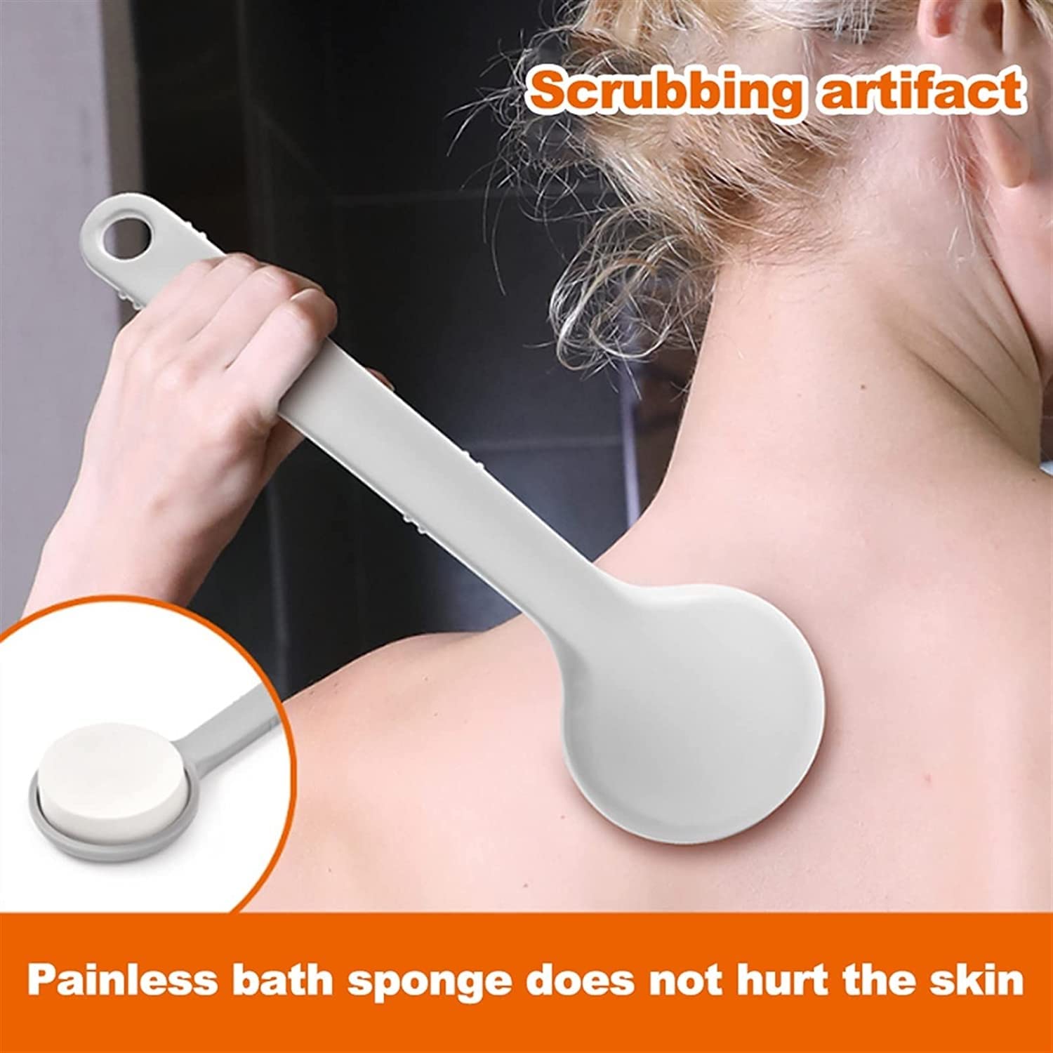 2 unids Esponja Ducha detérgico Lotion aplicador Esponja baño Espalda Cepillo Largo Mango de Cuerpo Lavado de Cuerpo Cepillo de Piel