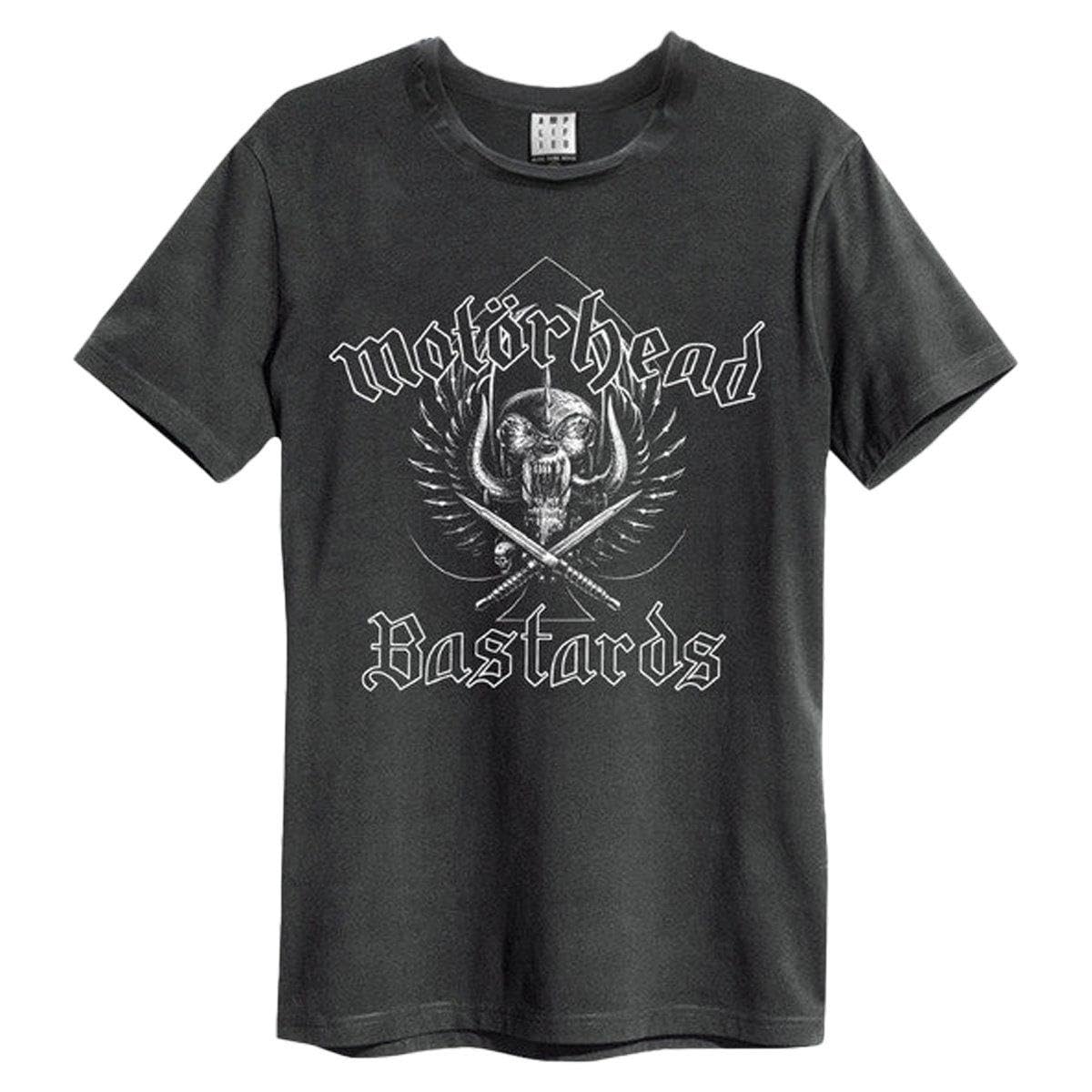 Amplified Bastards Motorhead Charcoal XL Cotton T-Shirt with Graphic Print