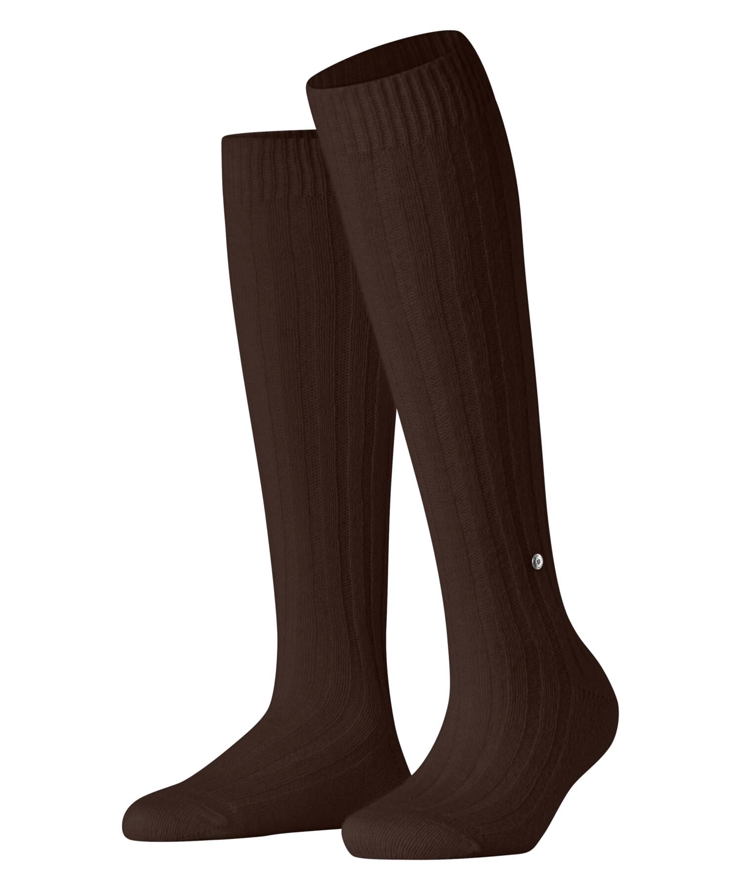 Burlington Women's Soft Rib W Kh Alpaca Wool Long Plain 1 Pair Knee-High Socks, Brown Cinnamon 5186, 2.5-5