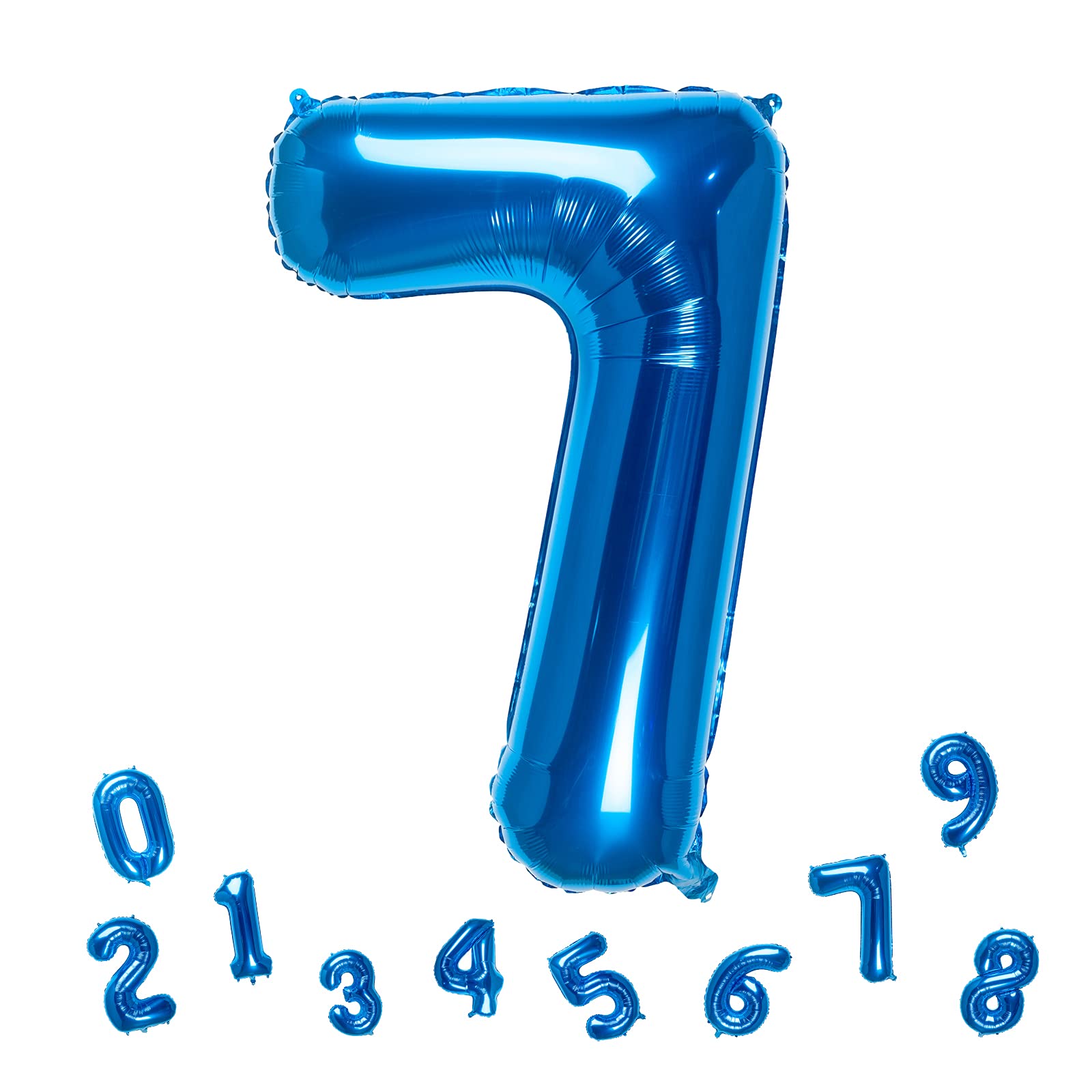 MEIDUOCO 32 Inch Blue Number 7 Balloons Foil Ballon Digital Birthday Party Decoration Supplies (Blue Number 7 Balloon)
