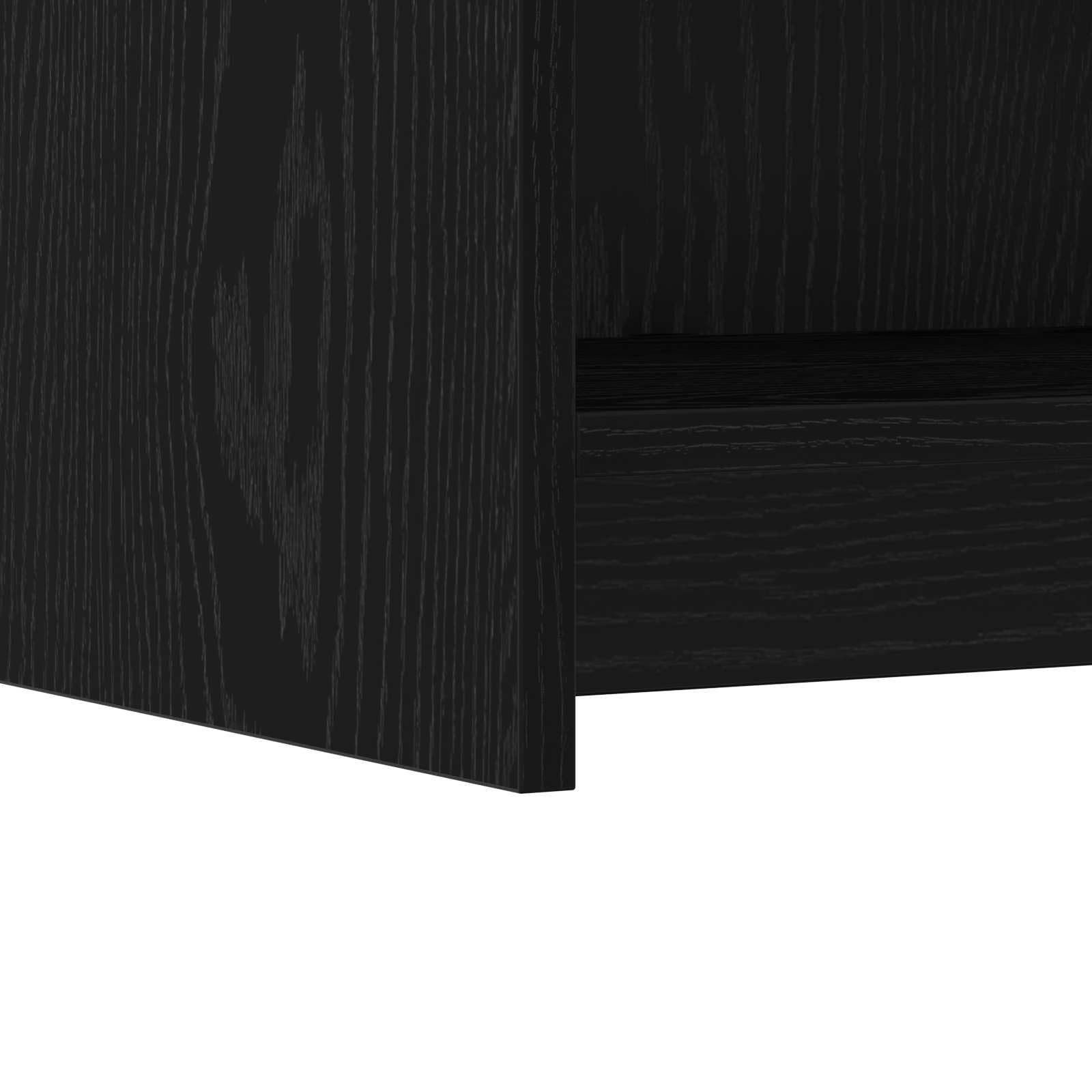 Kredens czarny dąb 75 x 36 x 80 cm, materiał drewnopochodny z 3 półkami i dużą ilością miejsca do przechowywania, do salonu, jadalni, przedpokoju i biura