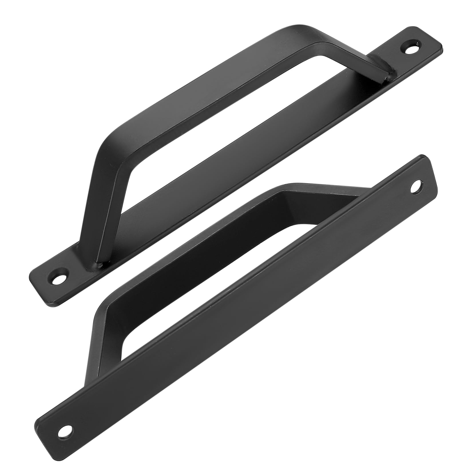 Xingwenhao 2 Pcs Black Door Handles, Gate, Shed, Barn, Sliding Pull Push Handles for Cupboard Garden Gate, Garage, Shed - Image 3