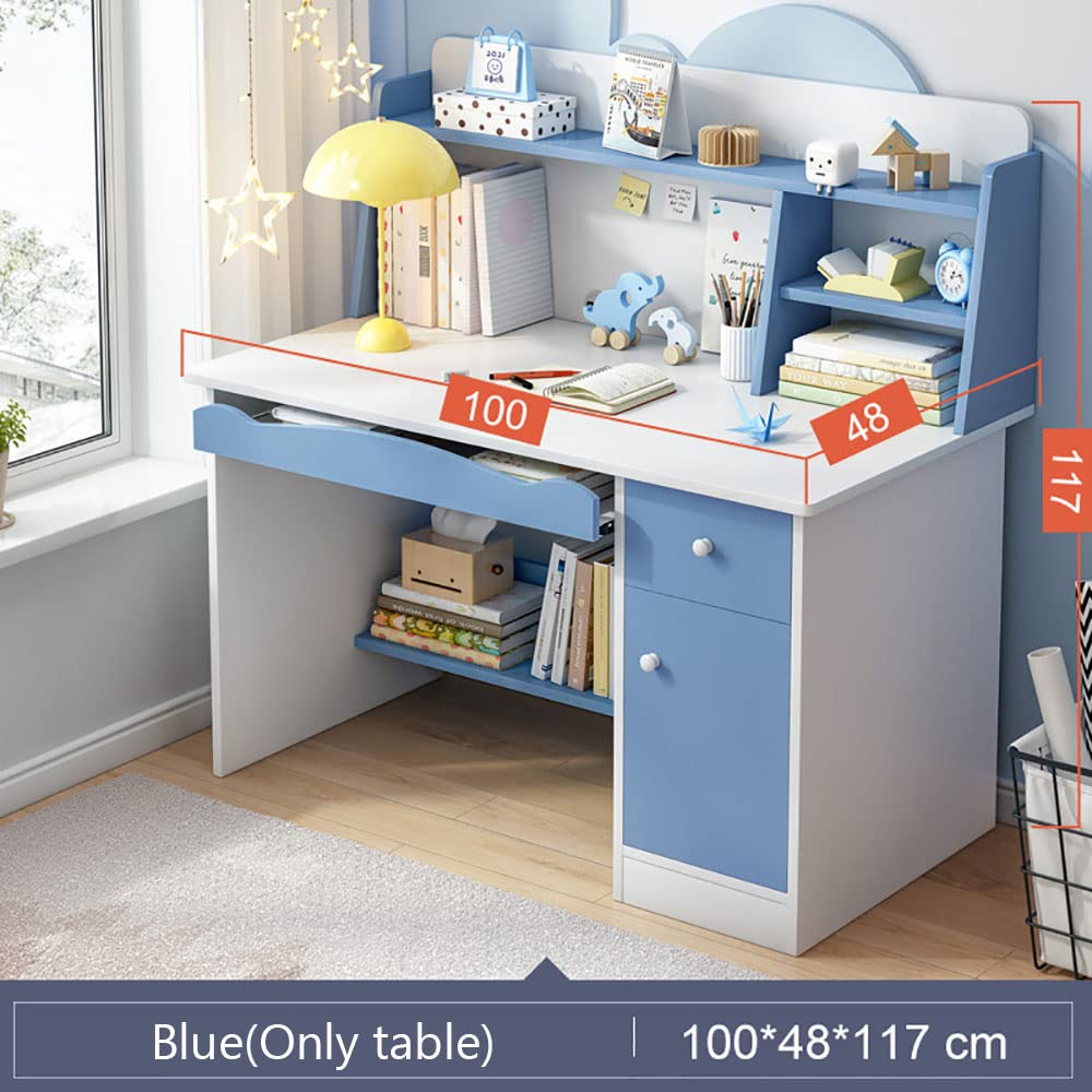 Buy Computer Desk, Study Desk with Bookshelf, Writing Desk with Drawers