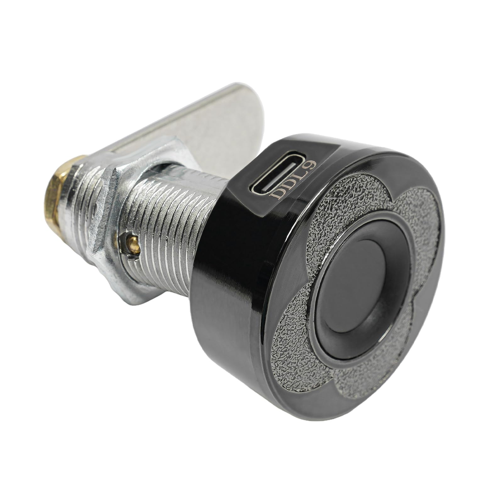 Blokada odcisków palców ze stopu cynku, 30 mm, zamek do szuflad, 20 odcisków palców, inteligentne zabezpieczenie przed kradzieżą, ładowanie przez USB, do szuflad, grubość drzwi 5-24 mm